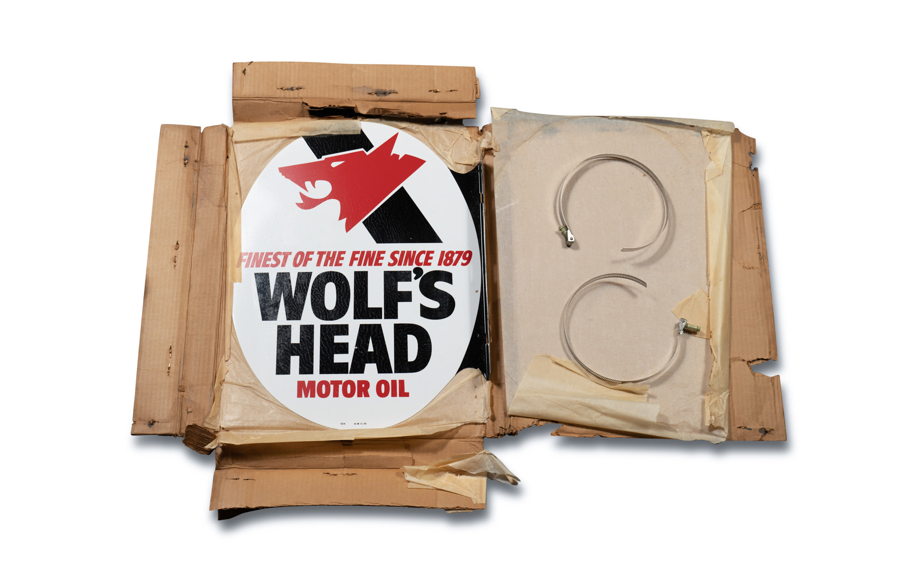 Wolf's Head Motor Oil Sign