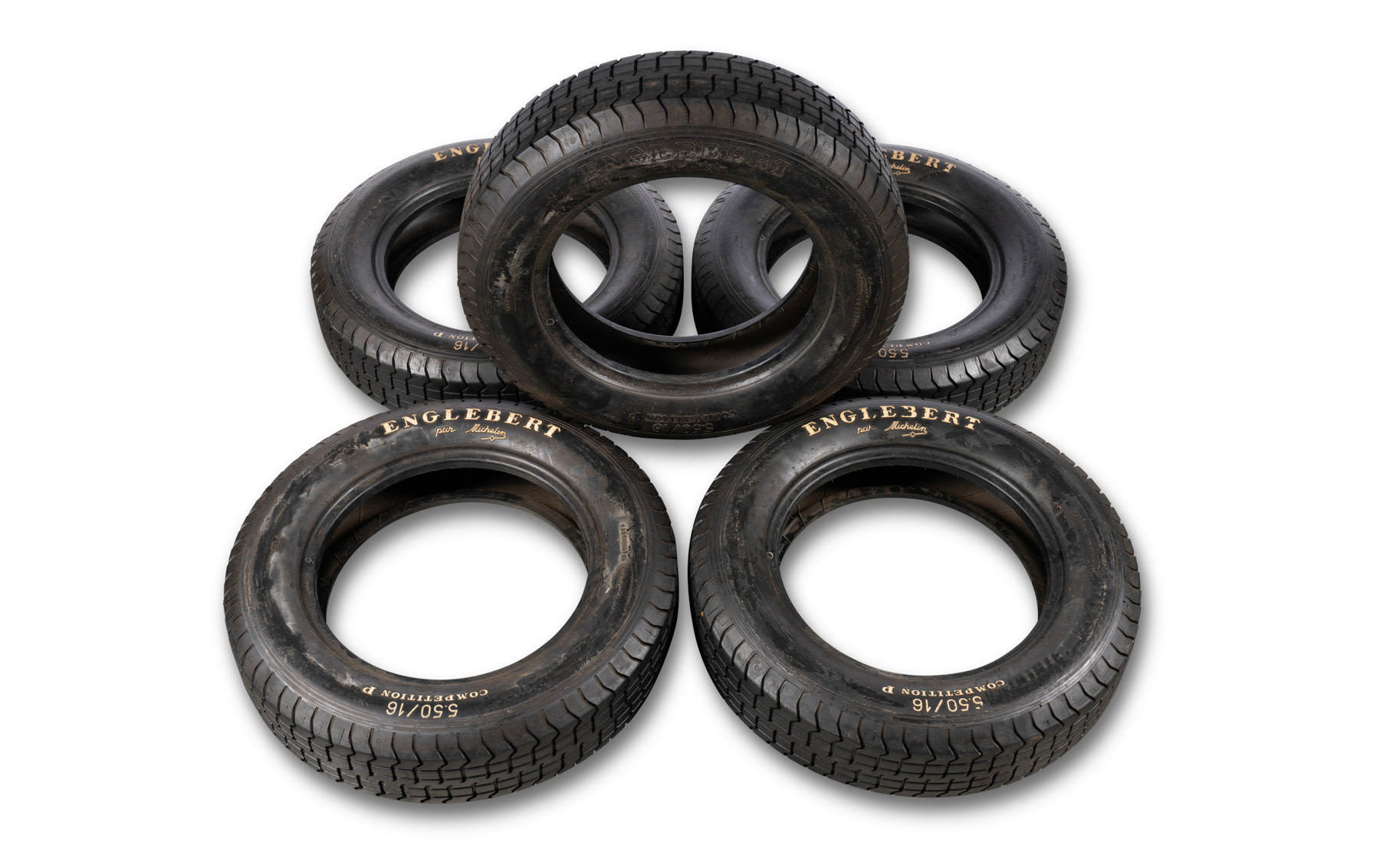 Set of Five Englebert Competition P 5.50 x 16 Tires