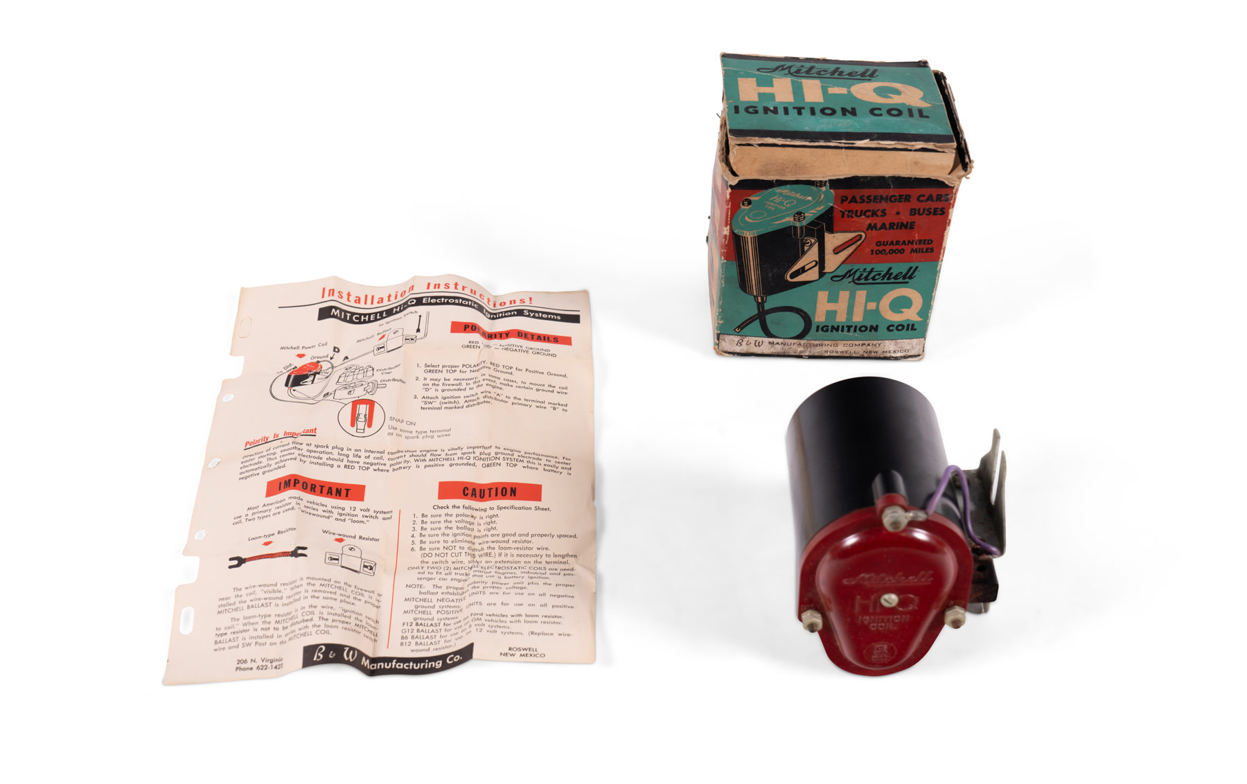 Mitchell Hi-Q Ignition Coil, c. 1940s/1950s 