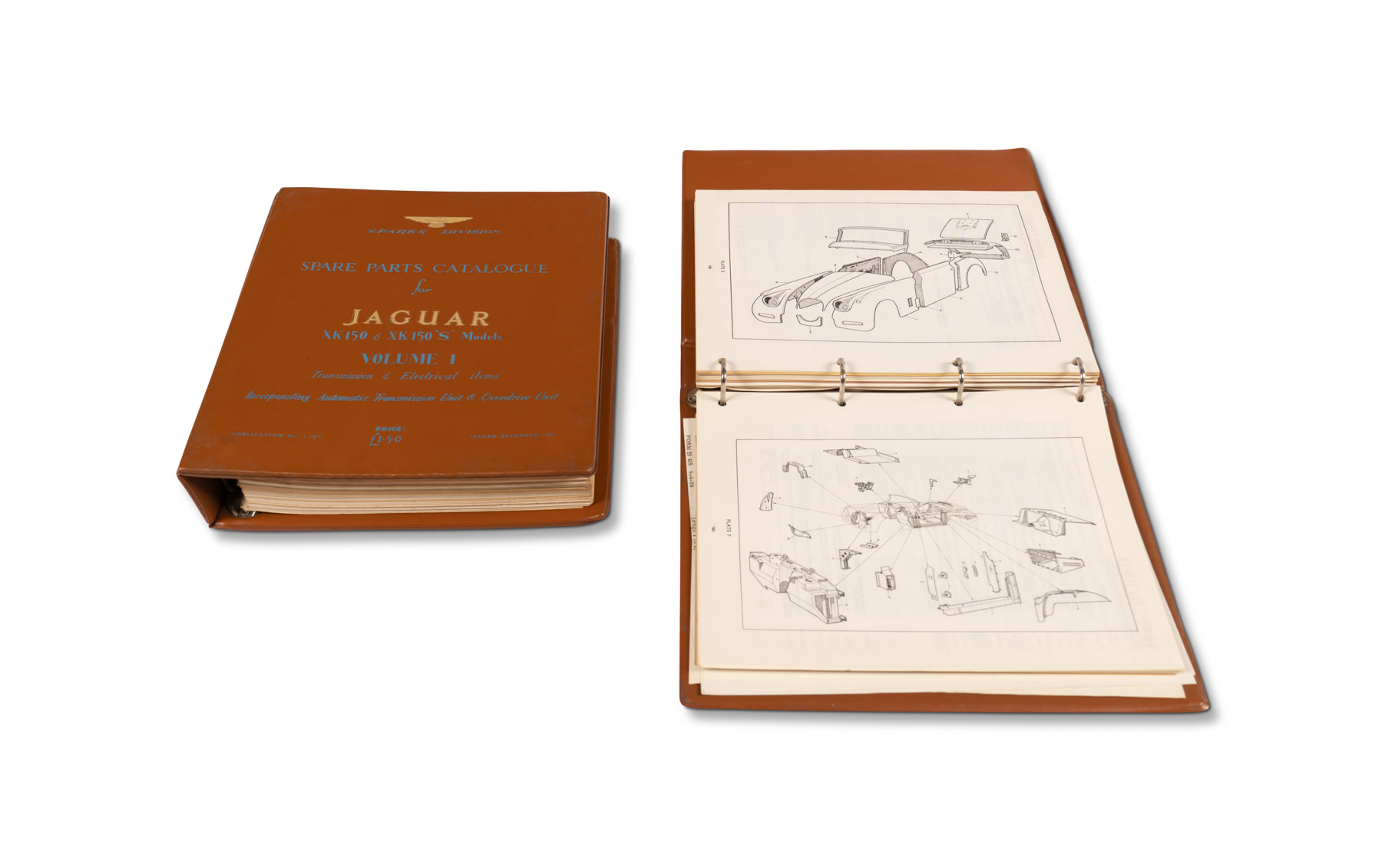 Spare Parts Catalogue for Jaguar XK150 and 150S Models, Vol. 1 and 2, 1960