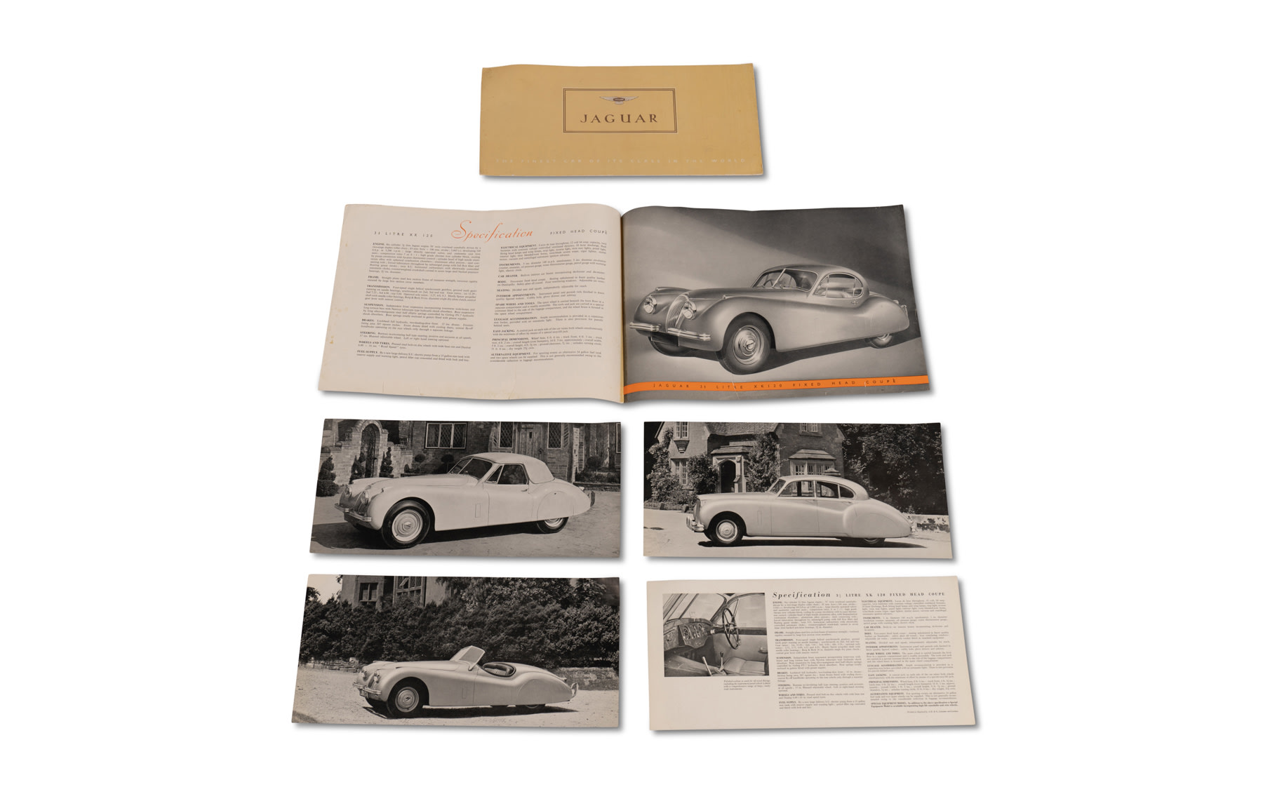 Jaguar XK120 Sales Brochure and Press Photos