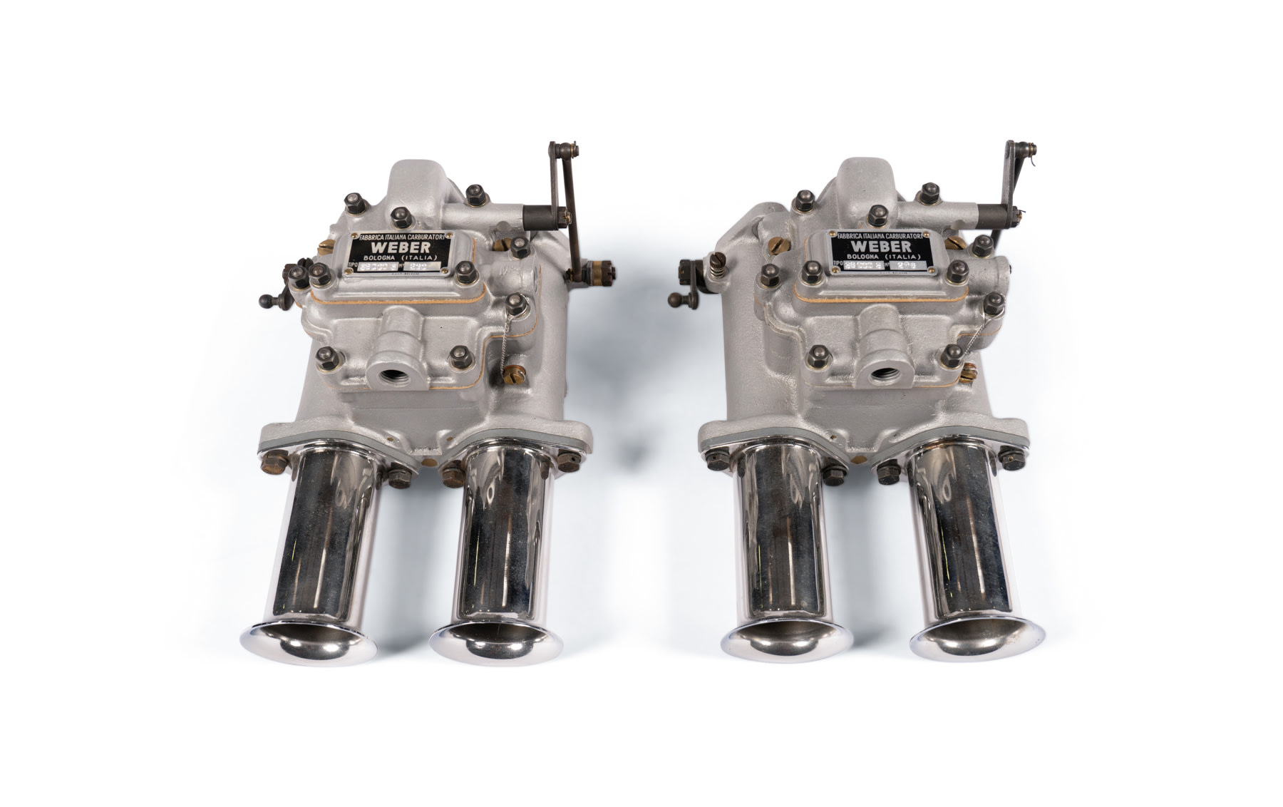 Pair of Weber 38 DCO3 Carburetors, c. 1950s