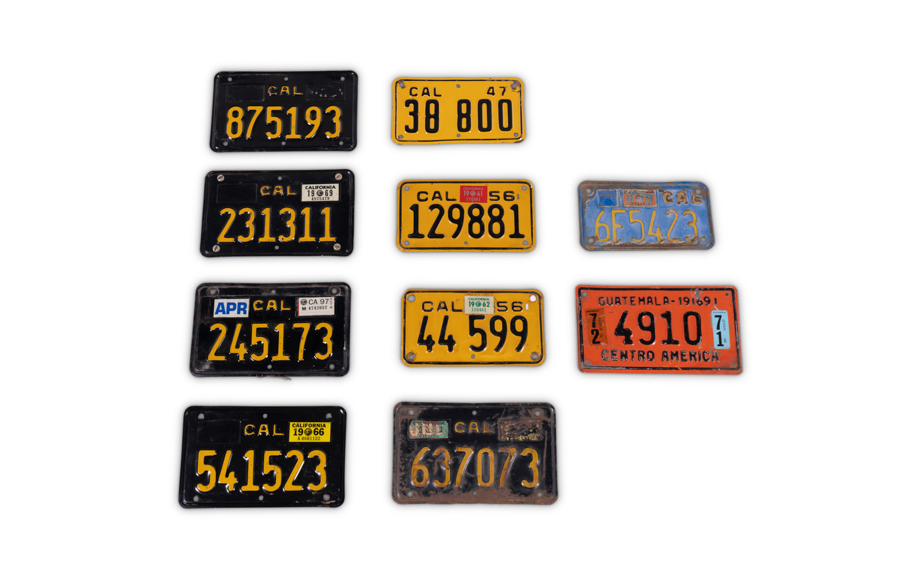 Assorted Motorcycle License Plates