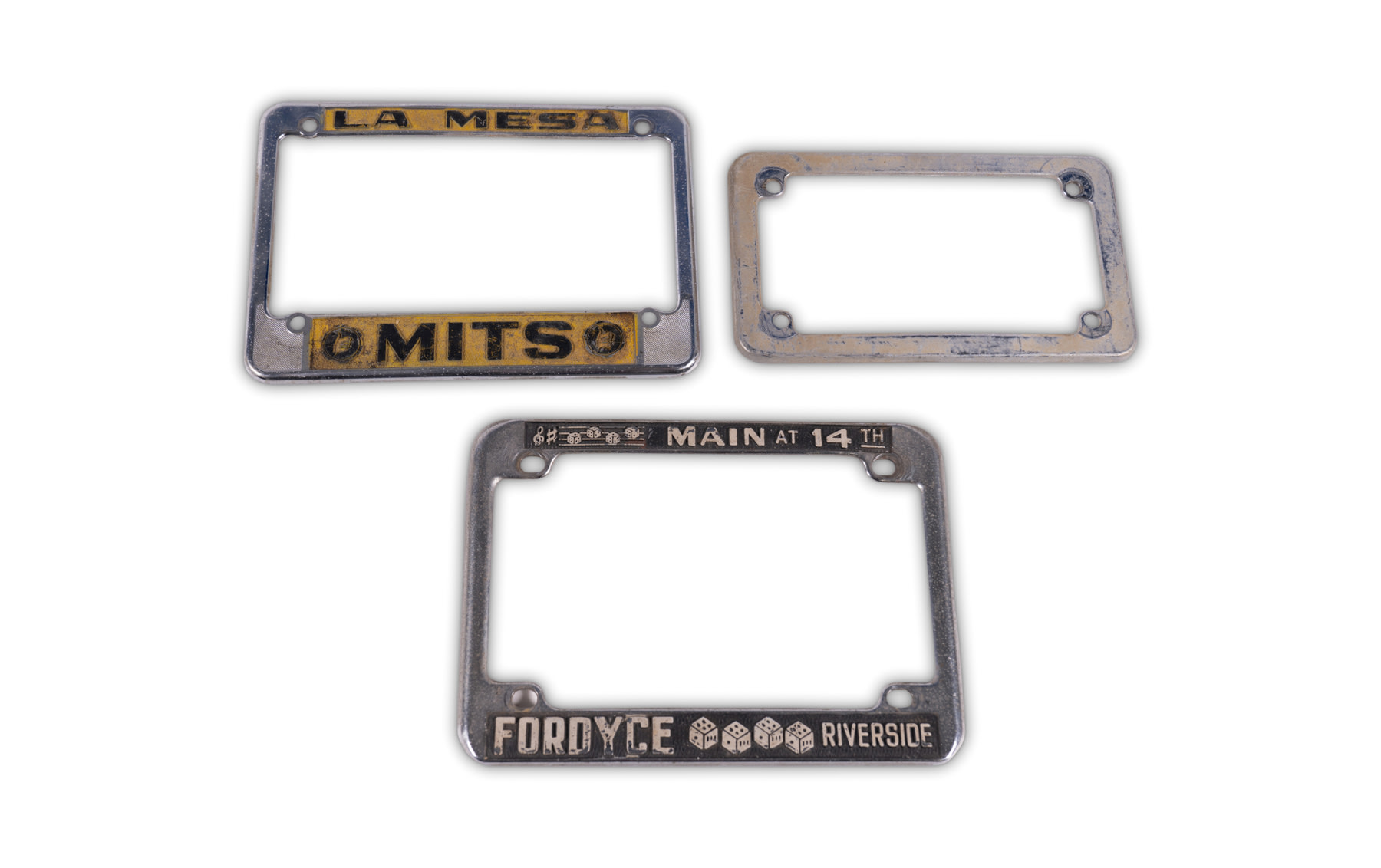 Vintage Motorcycle License Plate Frames