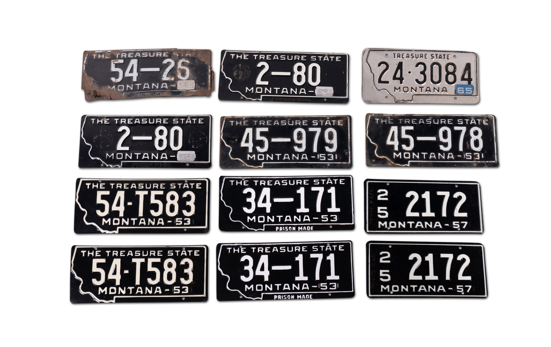 Assorted Vintage Montana License Plates