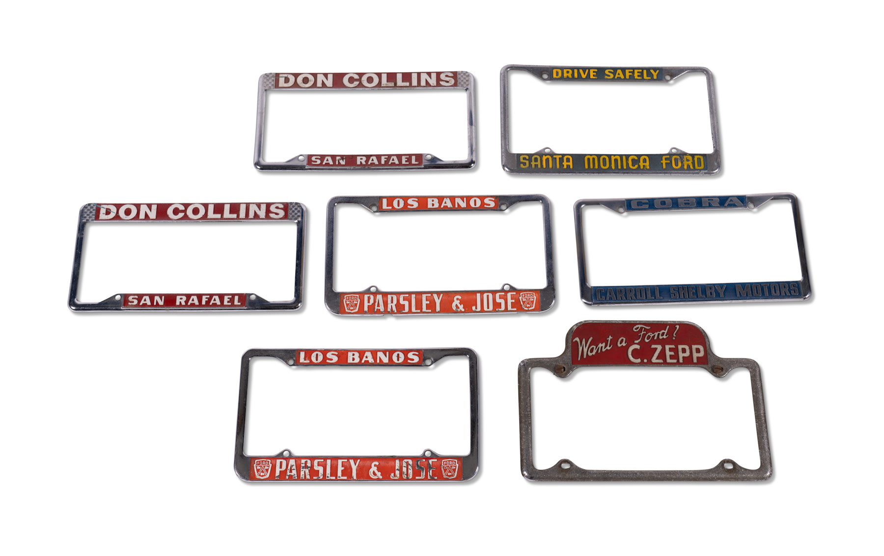 Assorted Ford License Plate Frames