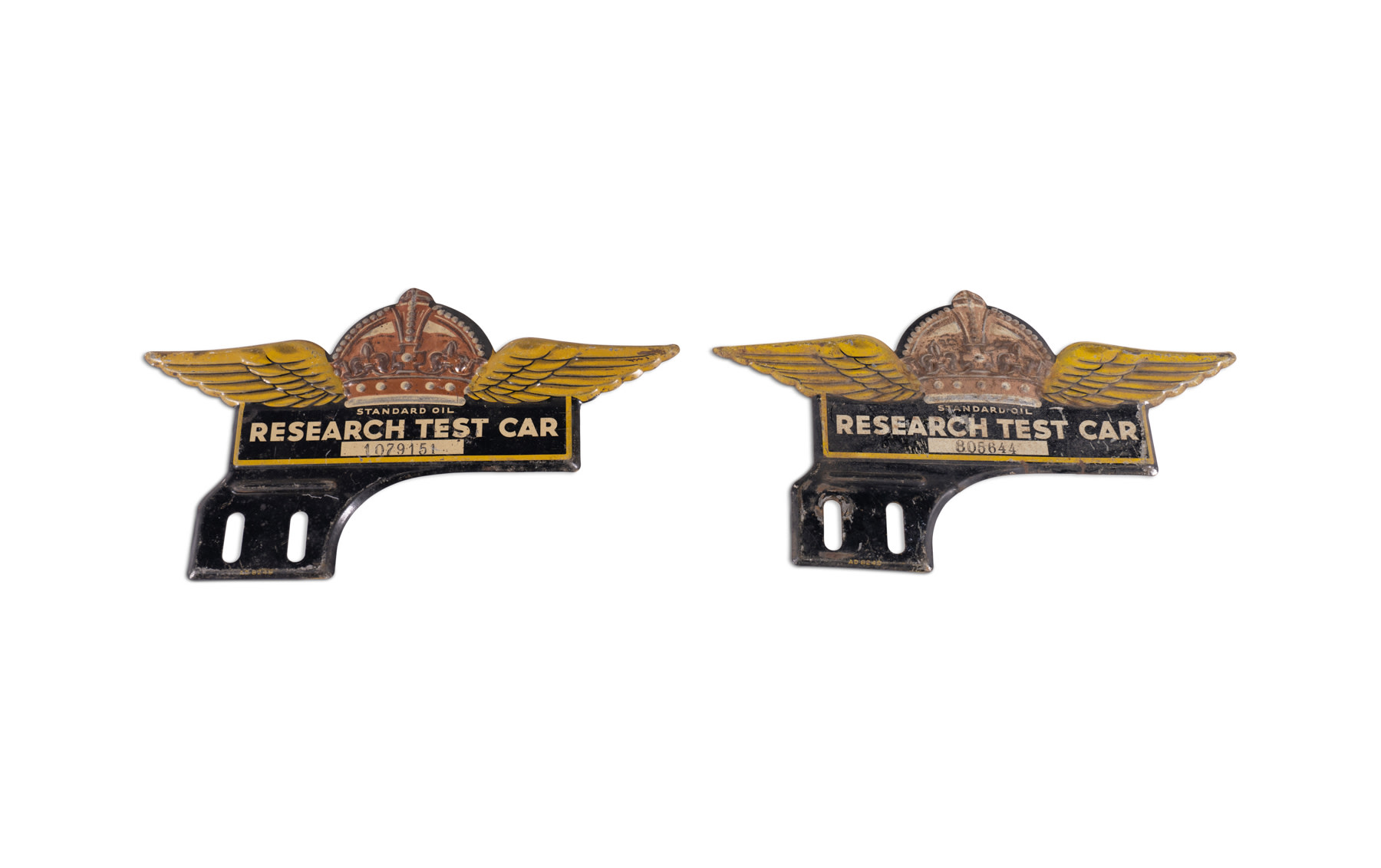 Standard Oil Research Test Car License Plate Toppers