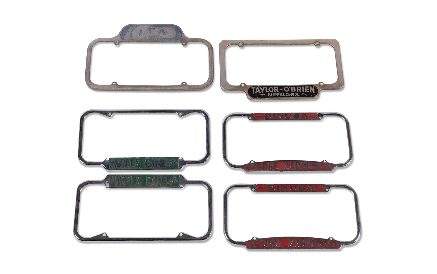 Assorted Vintage License Plate Frames