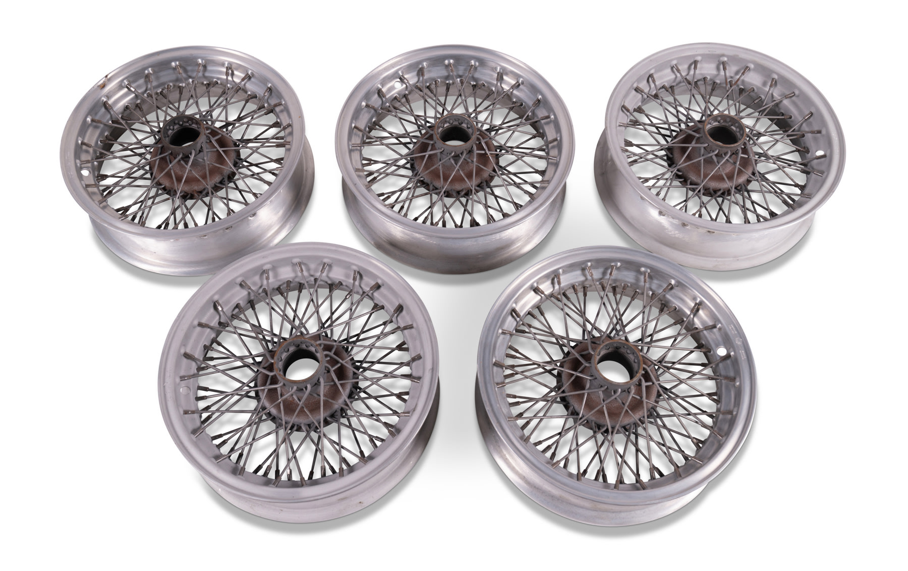 Set of Five Borrani Wire Wheels, 16 x 4.50, c. 1953-54