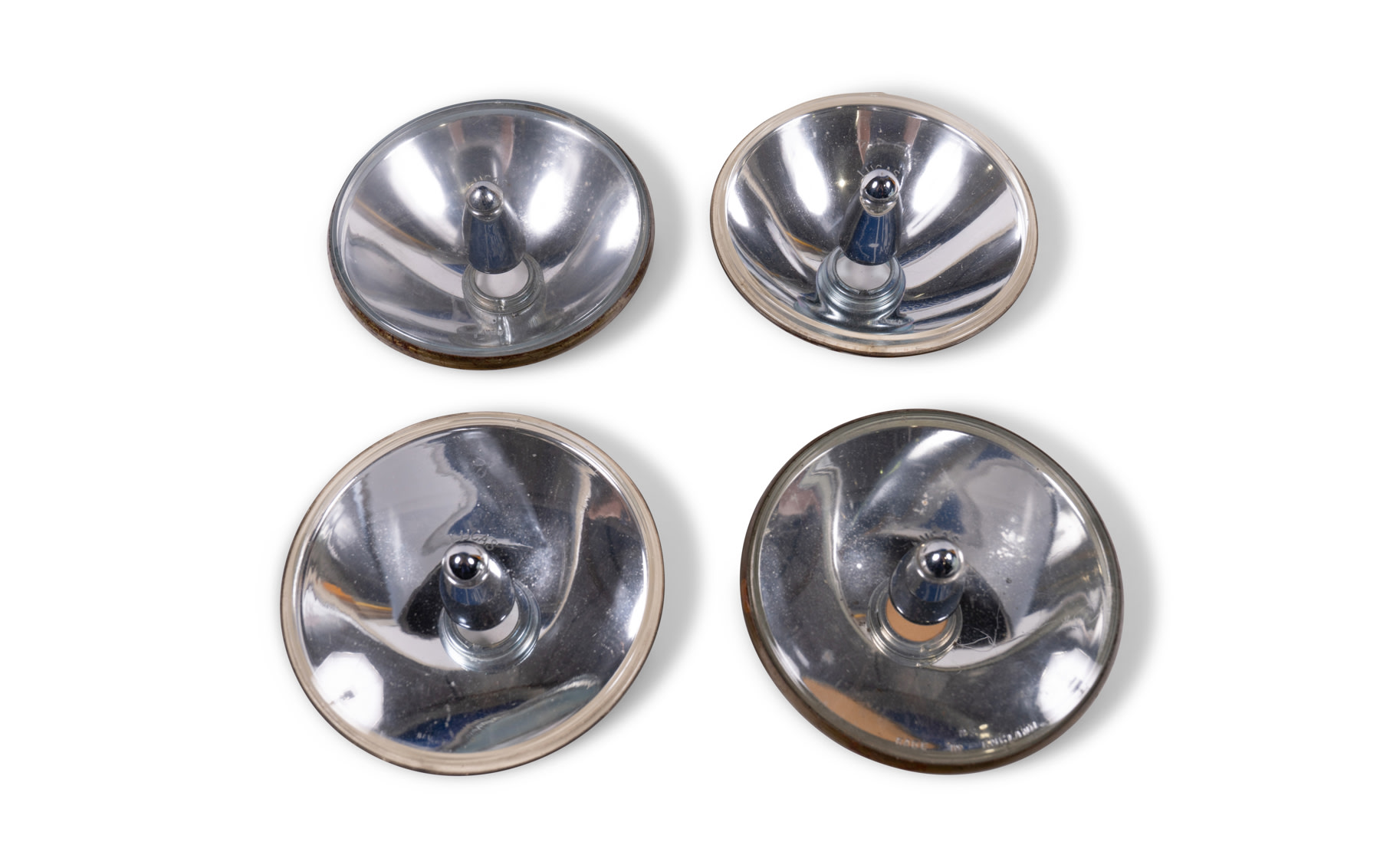 Four Lucas Clear Lens Driving Lights with Chrome Bullets