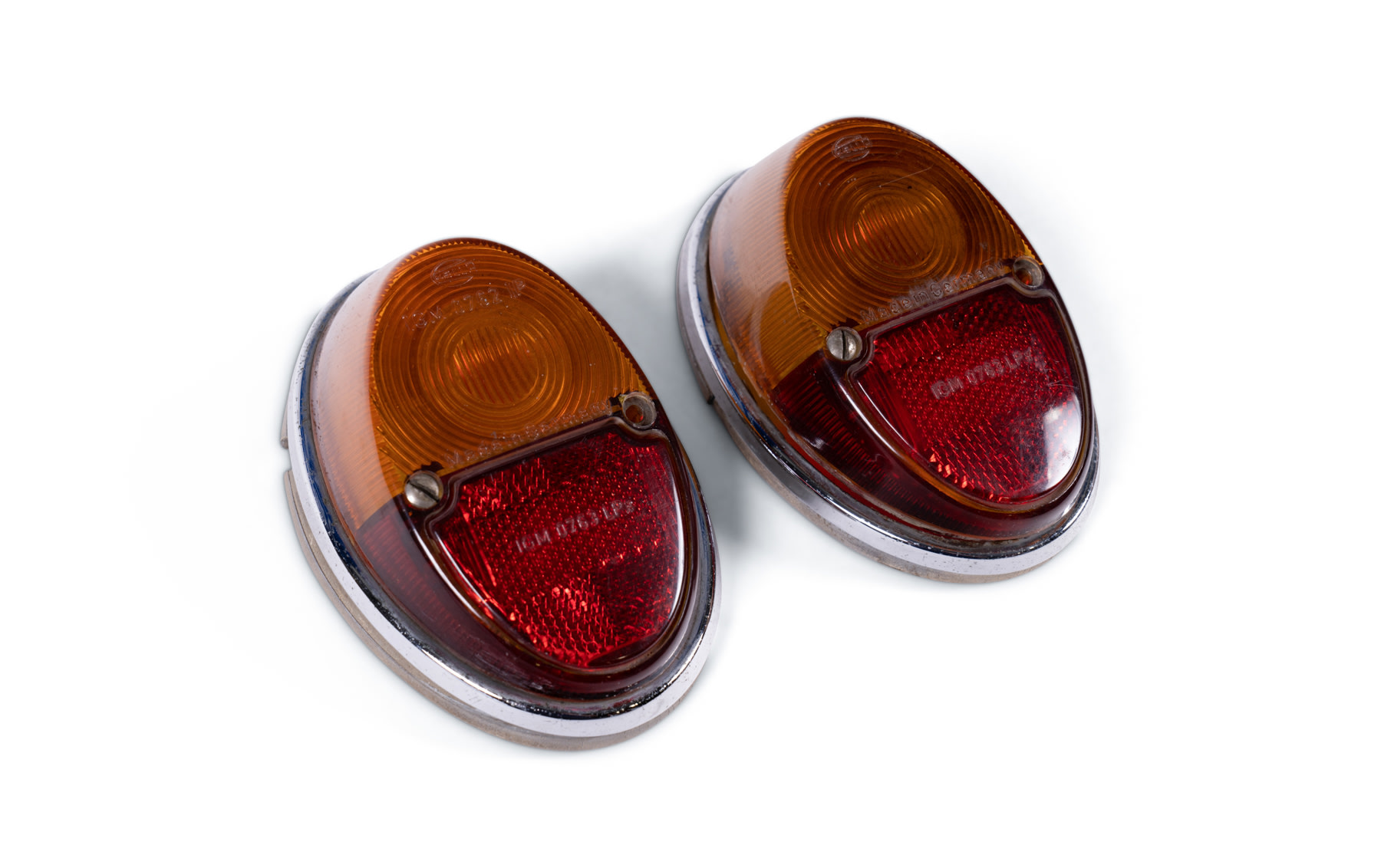 Pair of Hella Taillight Lenses for Volkswagen Beetle, 1961