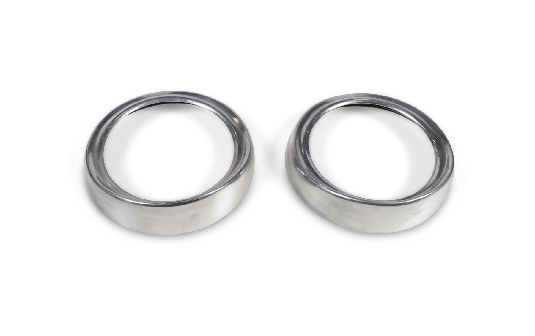 Pair of Hooded Metal Headlight Rings