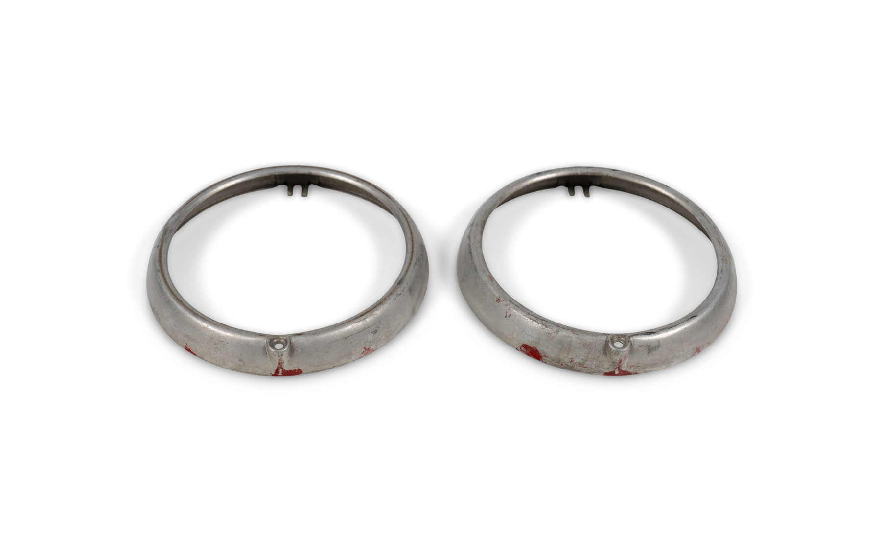 Pair of Plain Aluminum Headlight Rings