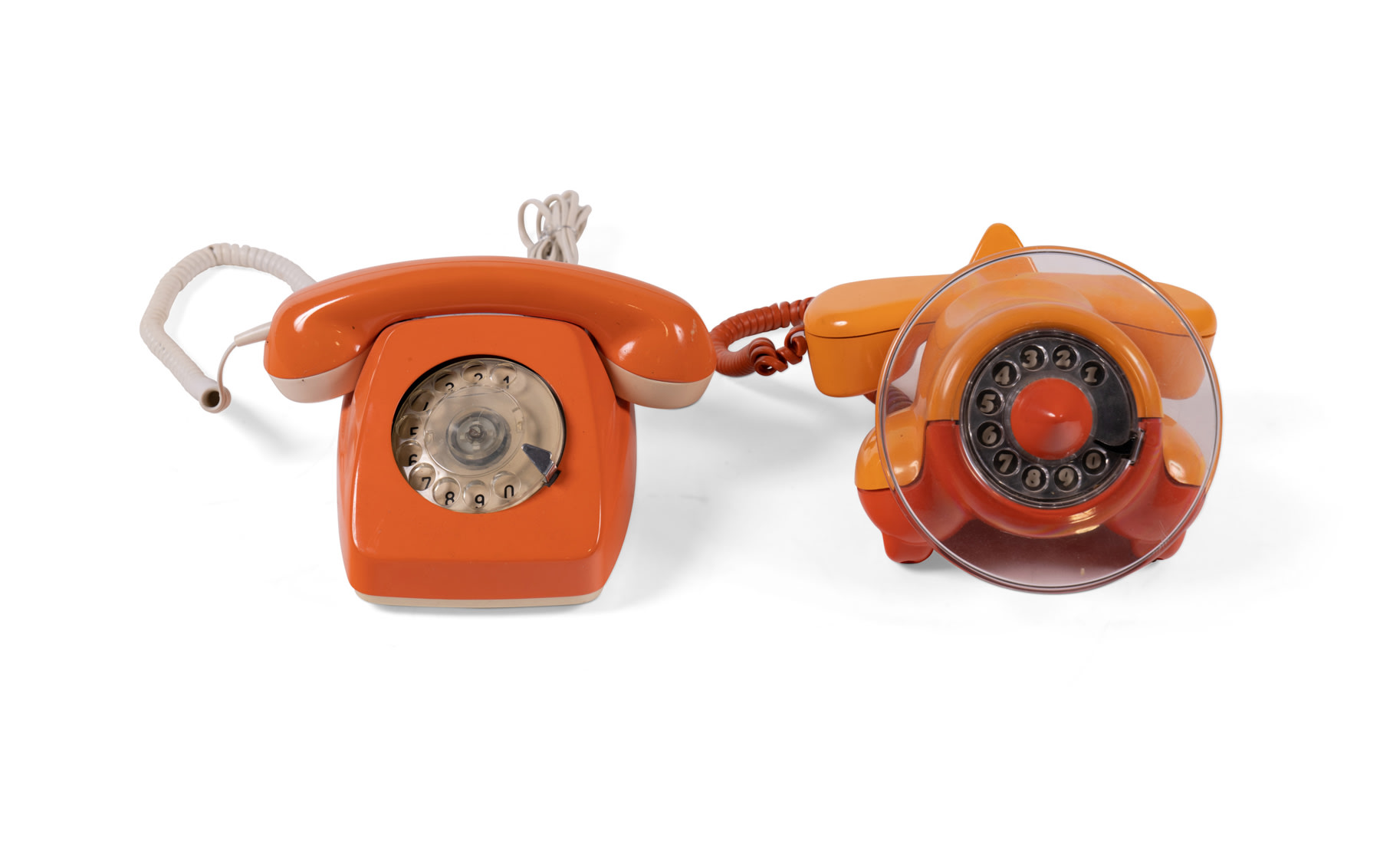 Two Vintage-Style Rotary Telephones