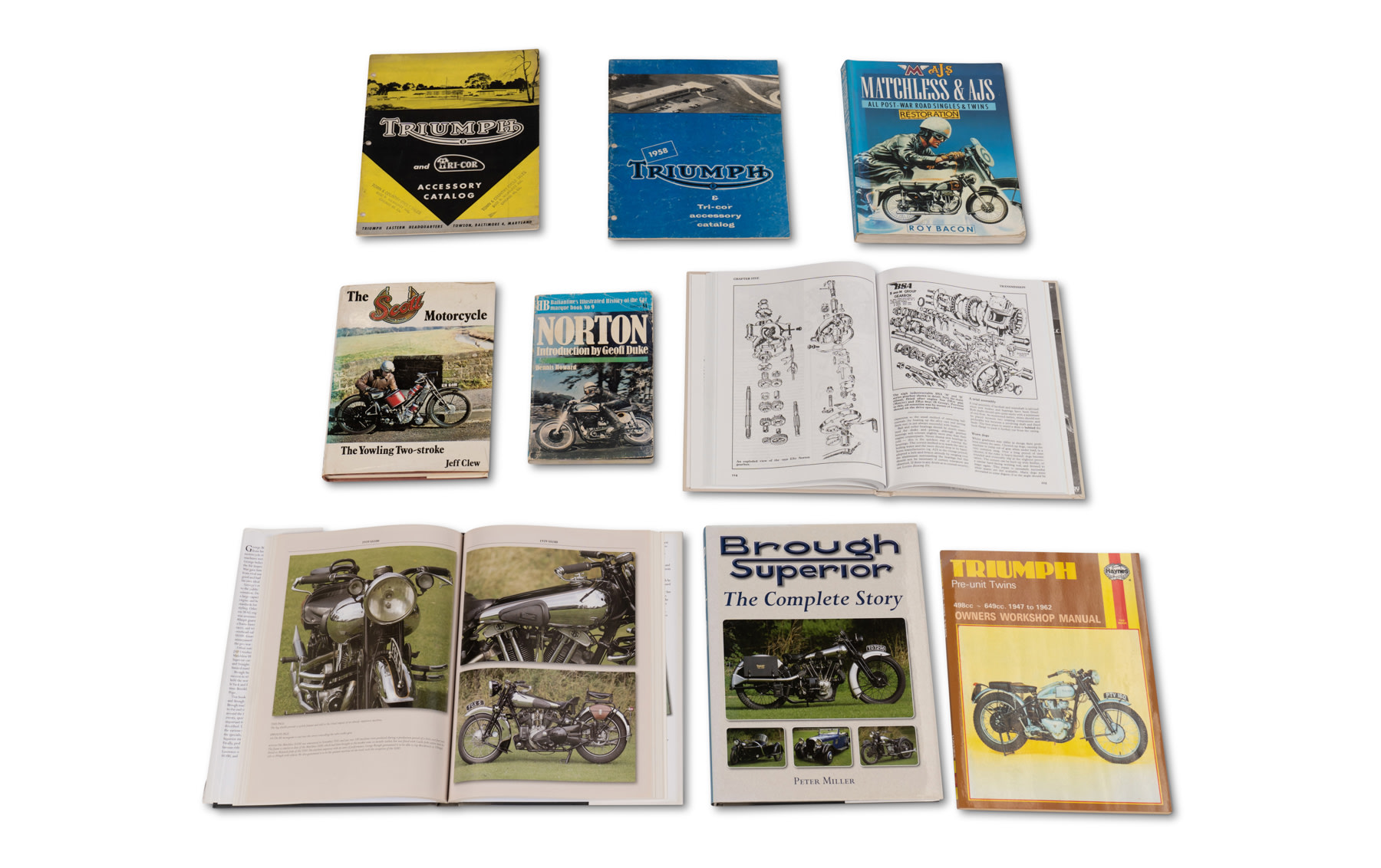 Assorted Books on English Motorcycles