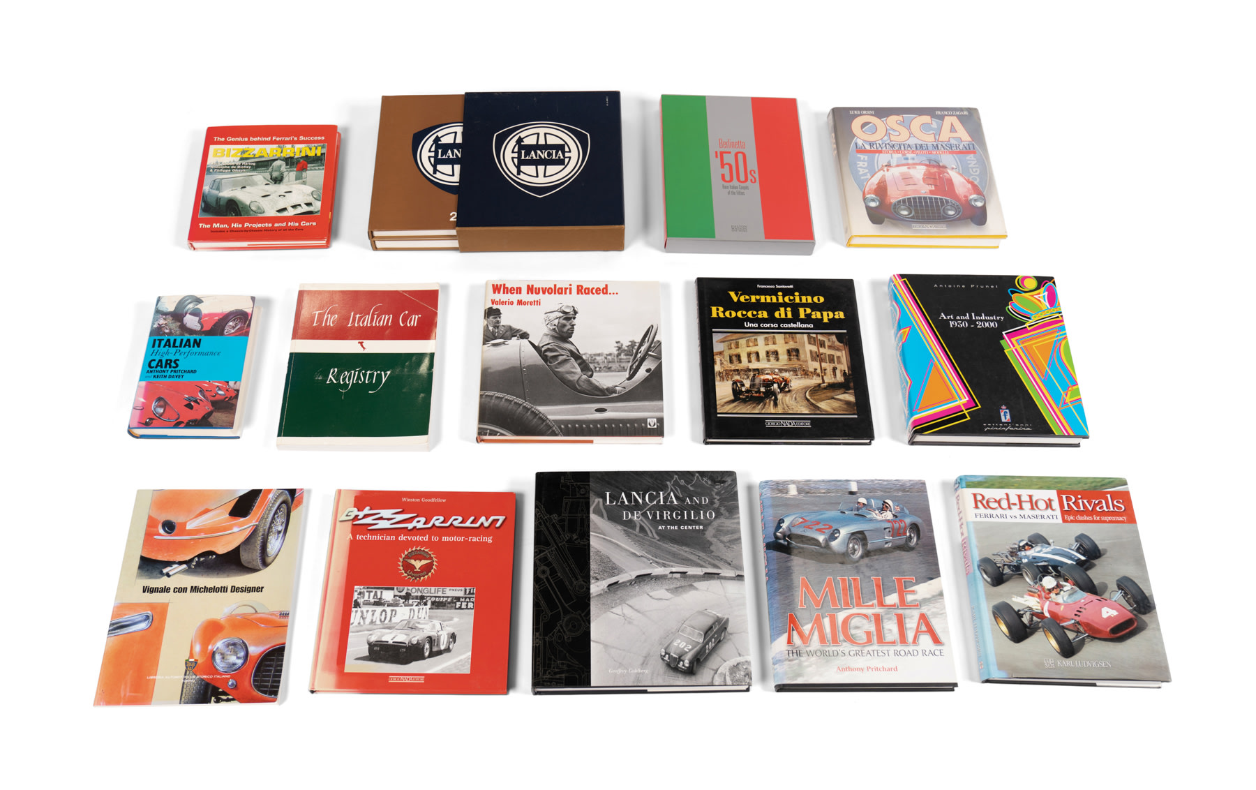 Assorted Books on Italian Marques, Coachbuilders, and Motor Sports