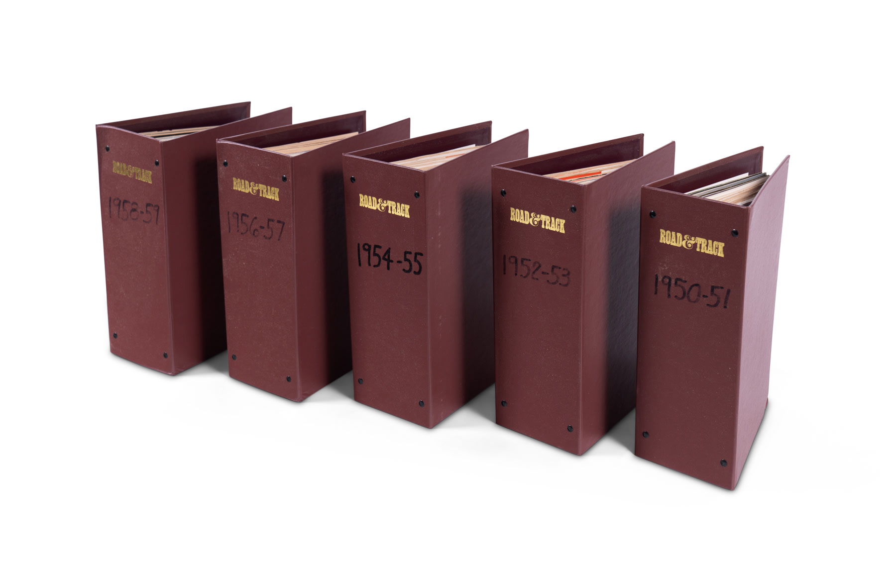 Road & Track Magazines in Period Binders, 1950-1959