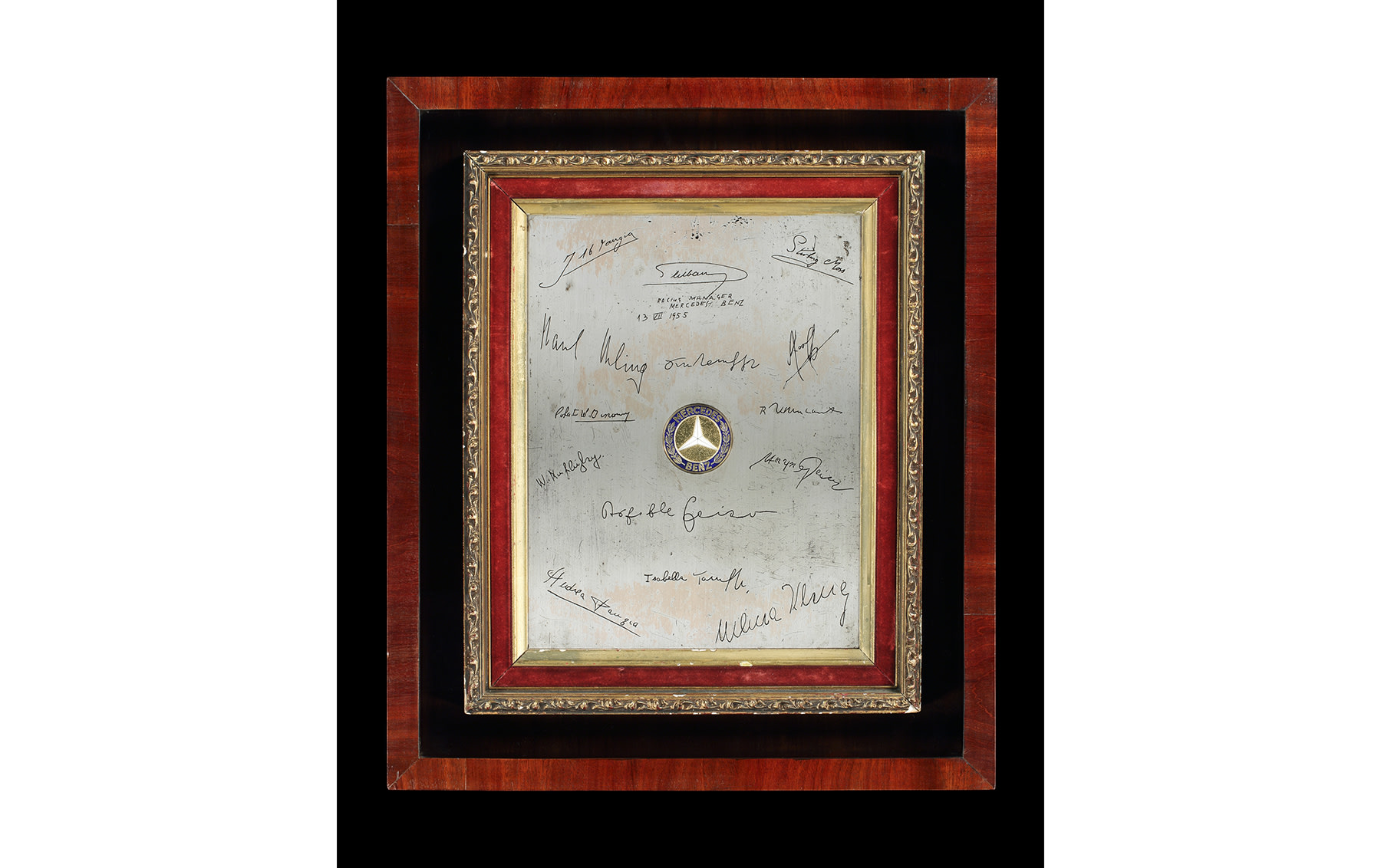 Signed Aluminum Panel from a Mercedes-Benz W196, 1955