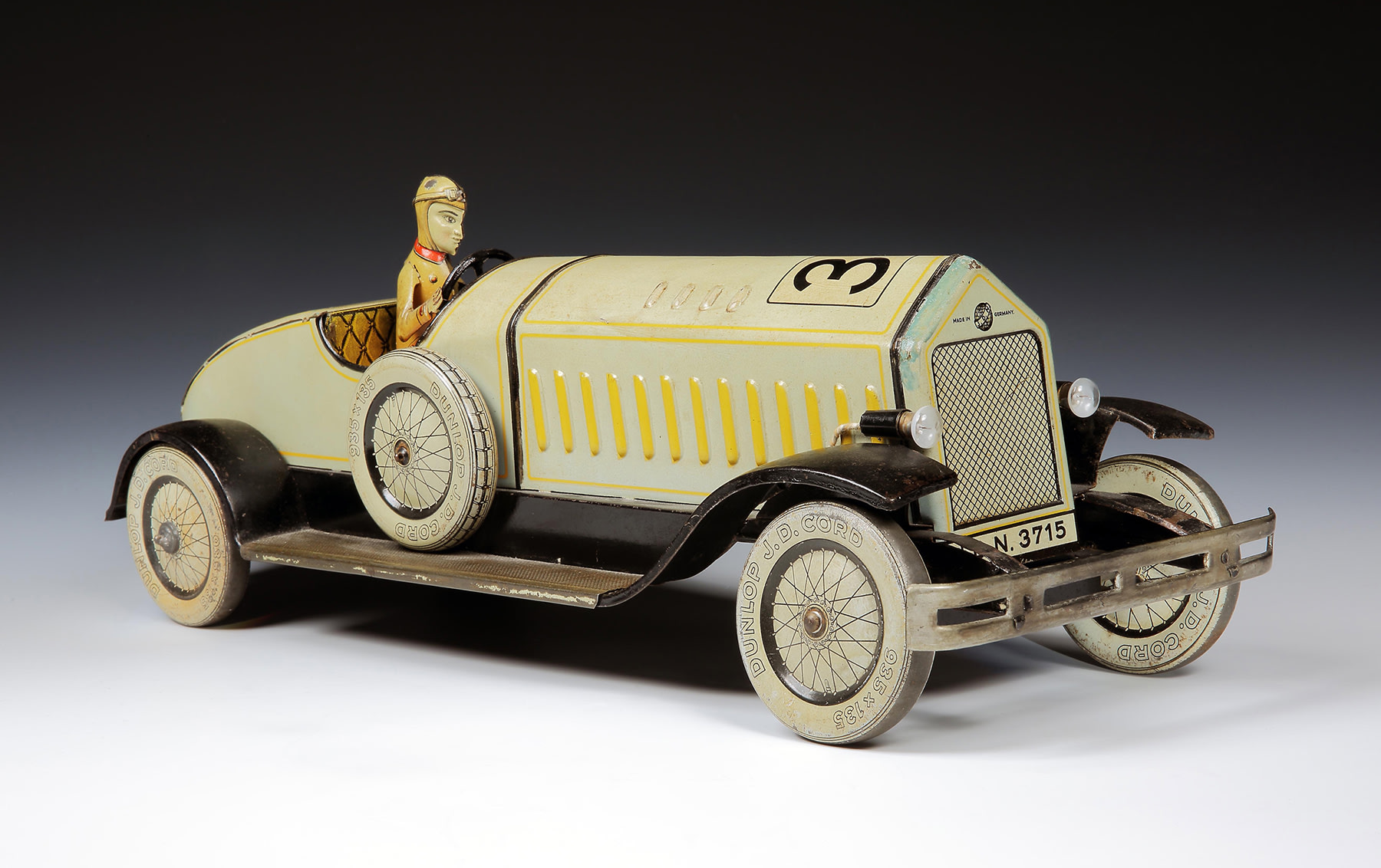 Rare Tinplate Toy Car by Johann Distler, c. 1925