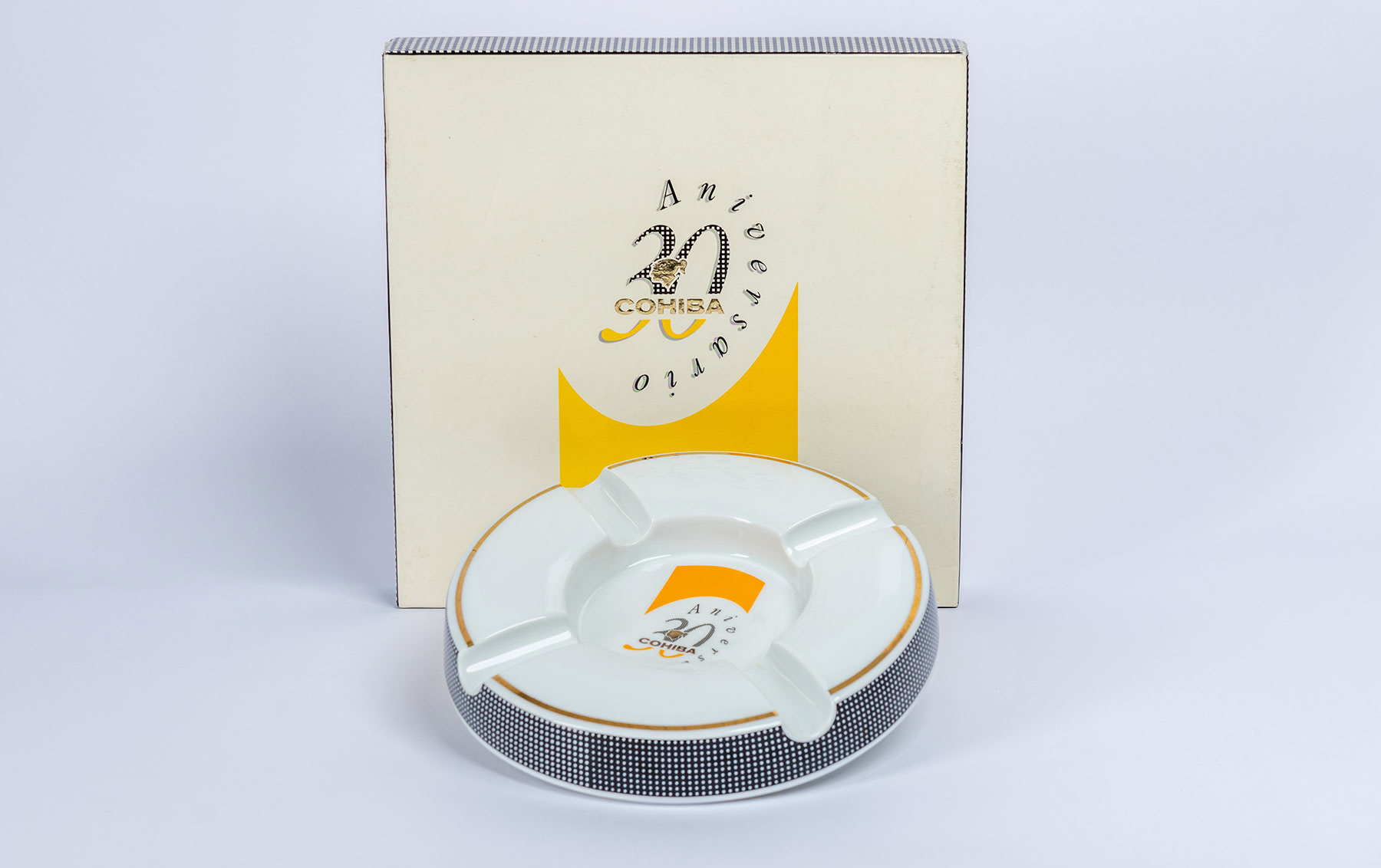 Porcelain Cohiba 30th Anniversary Ashtray, c. 1996
