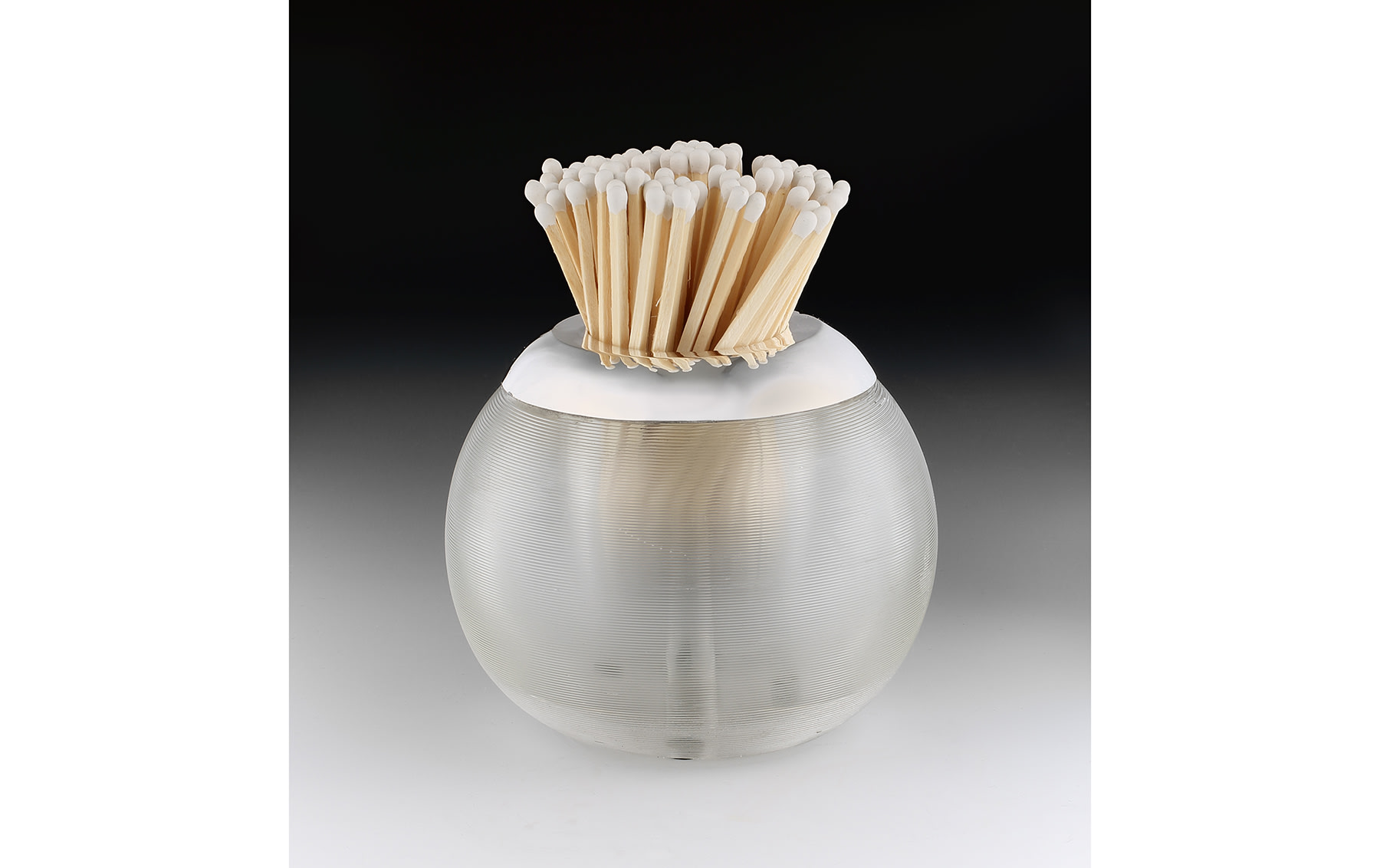 Crystal and Sterling Silver Vesta Match Striker, Asprey & Co., 1938