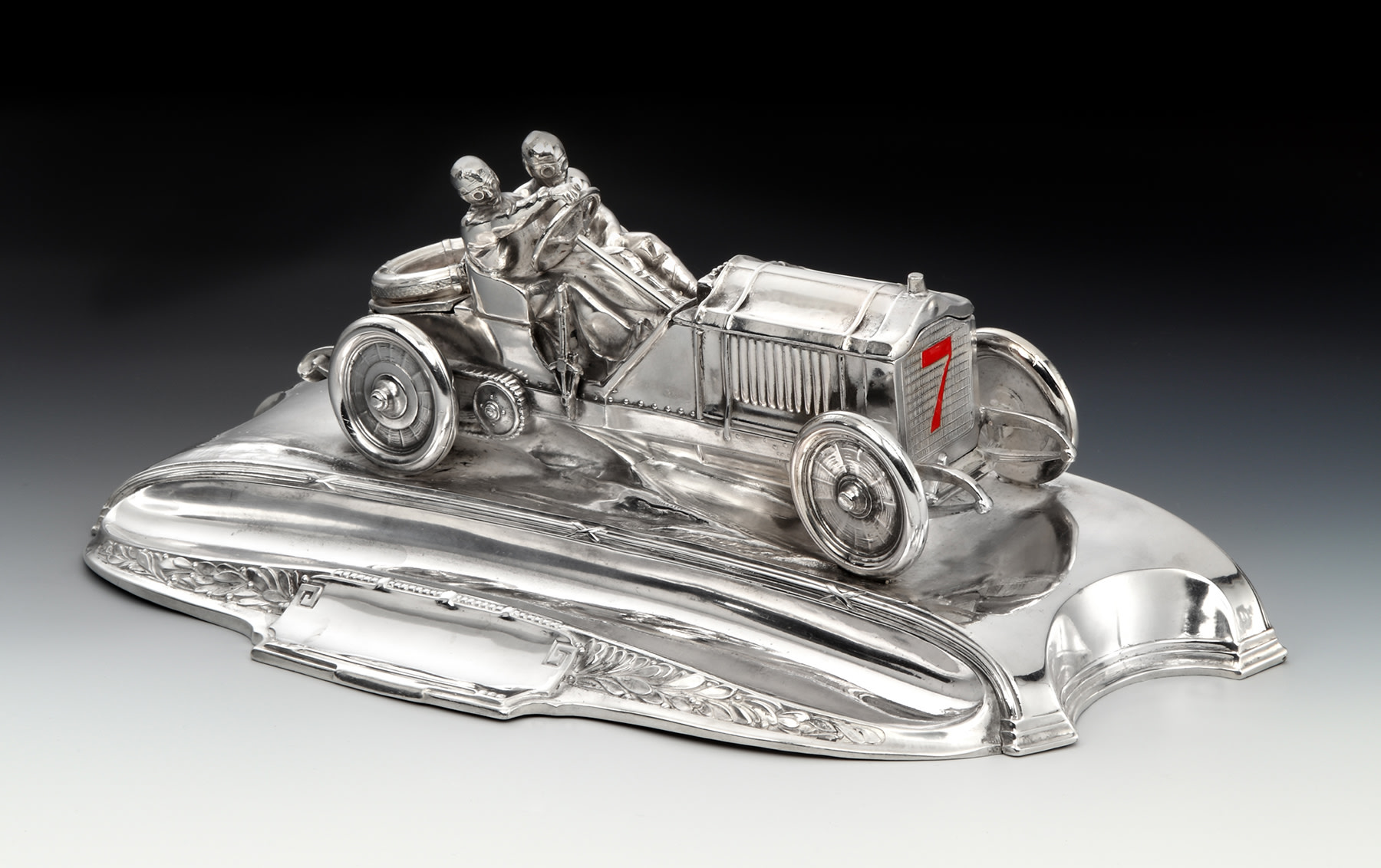 Rare Edwardian Inkstand Modeled on the 1907 Lorraine-Dietrich, c. 1907