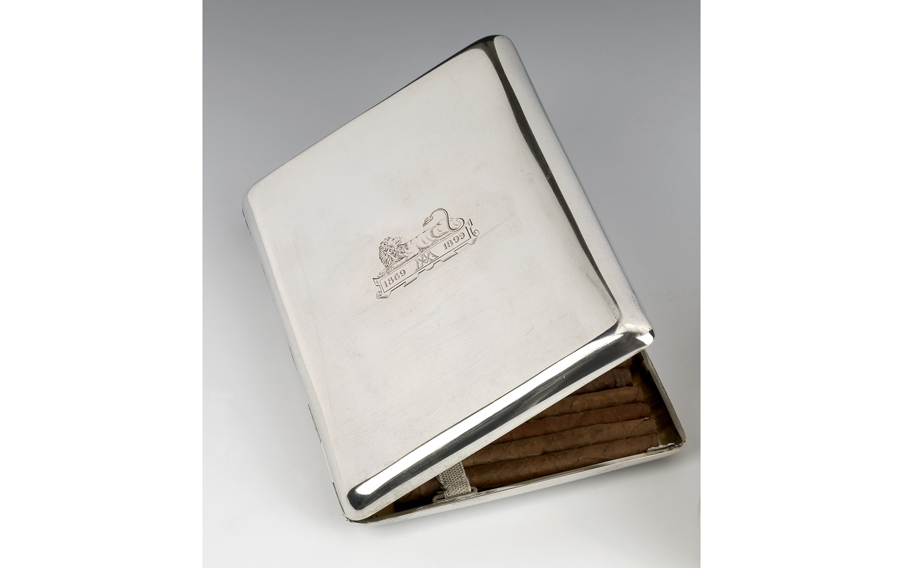 Large Silver Cigarette Case, 1910