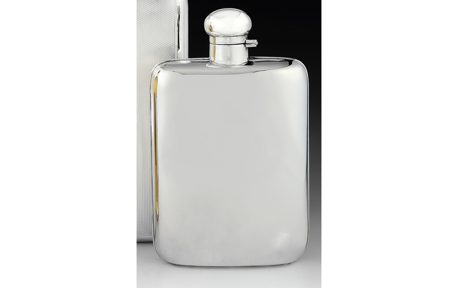 Large Silver-Plated Flask, by Alfred Dunhill, c. 1920s