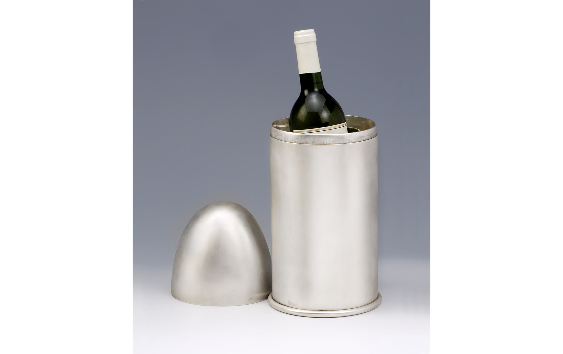 Silver-Plated Champagne Cooler in the Form of a Bullet, Alexander Clark Manufacturing Co., c. 1930
