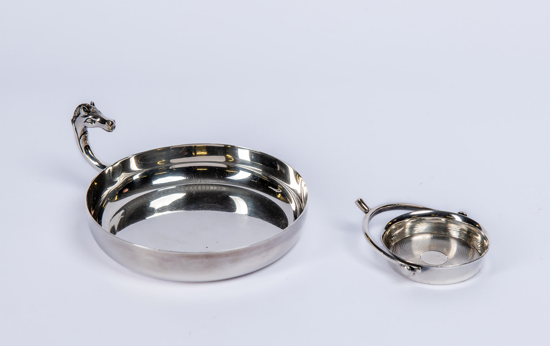 Hermès Paris Silver-Plated Dish and Sterling Silver Ashtray