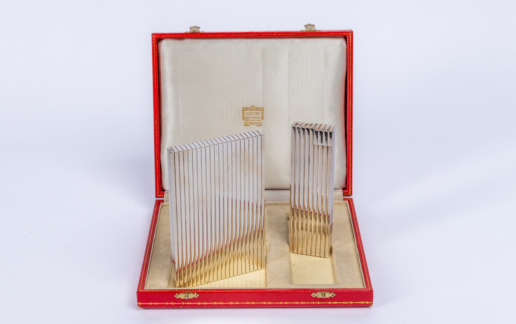 Sterling Silver Cigarette Case and Lighter, Cartier Paris, c. 1930