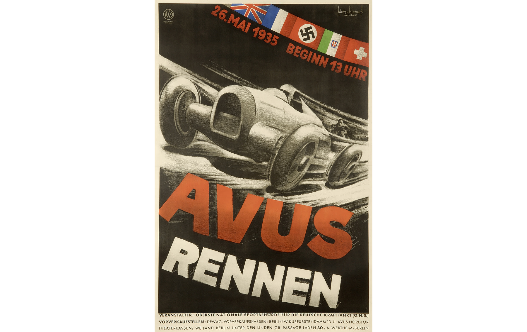 Avus Rennen Poster, 1935