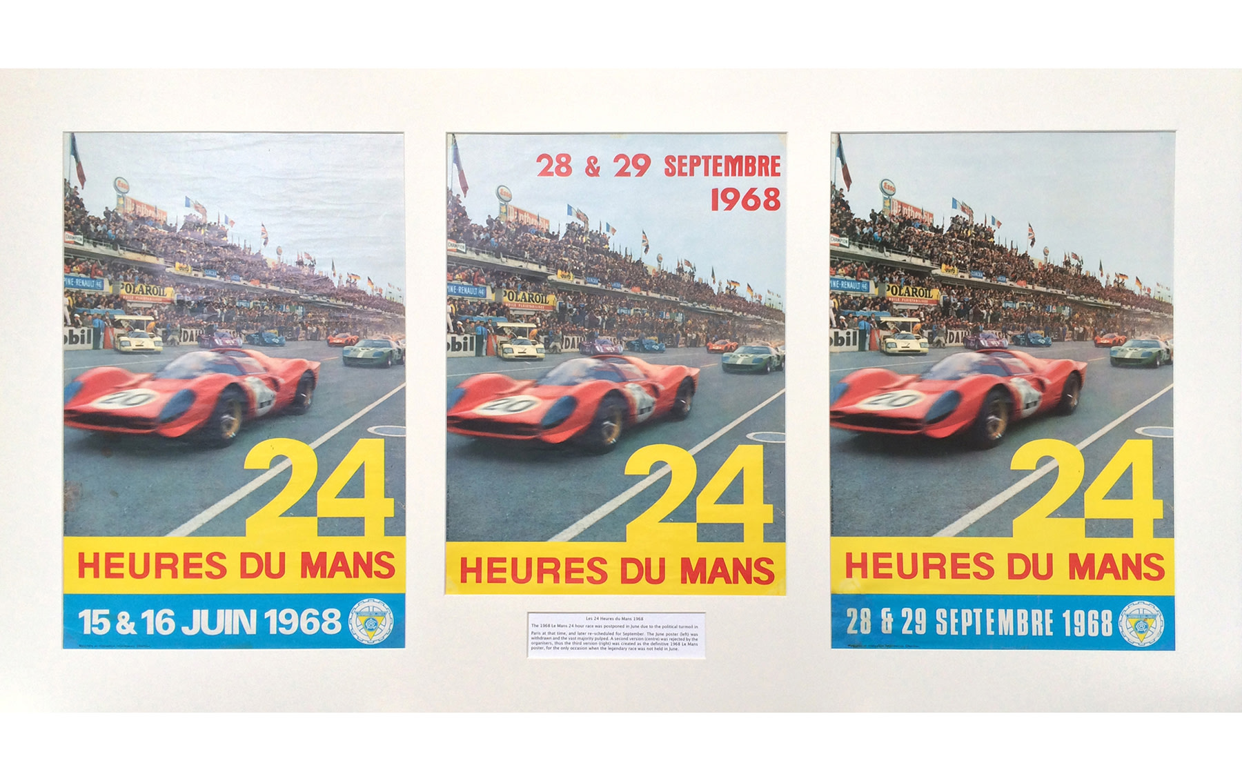 Three 1968 24 Hours of Le Mans Posters