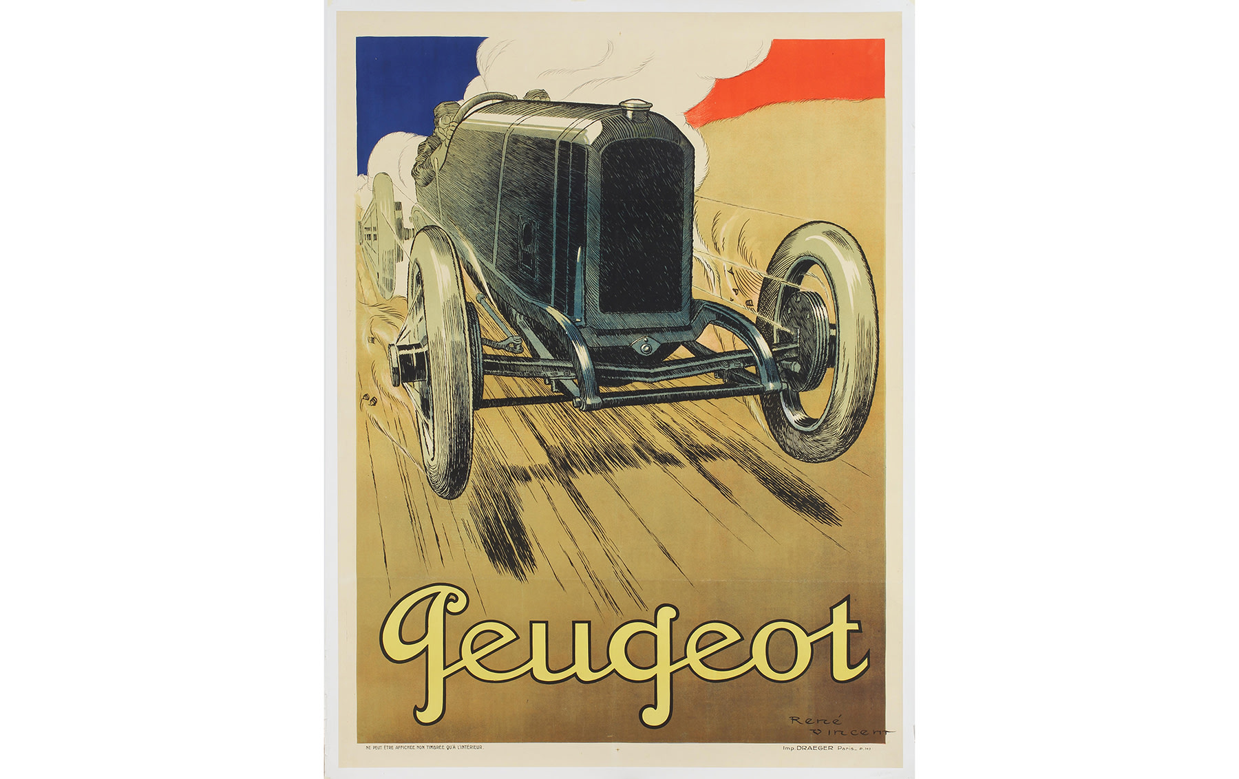 Peugeot Poster, by René Vincent, 1912