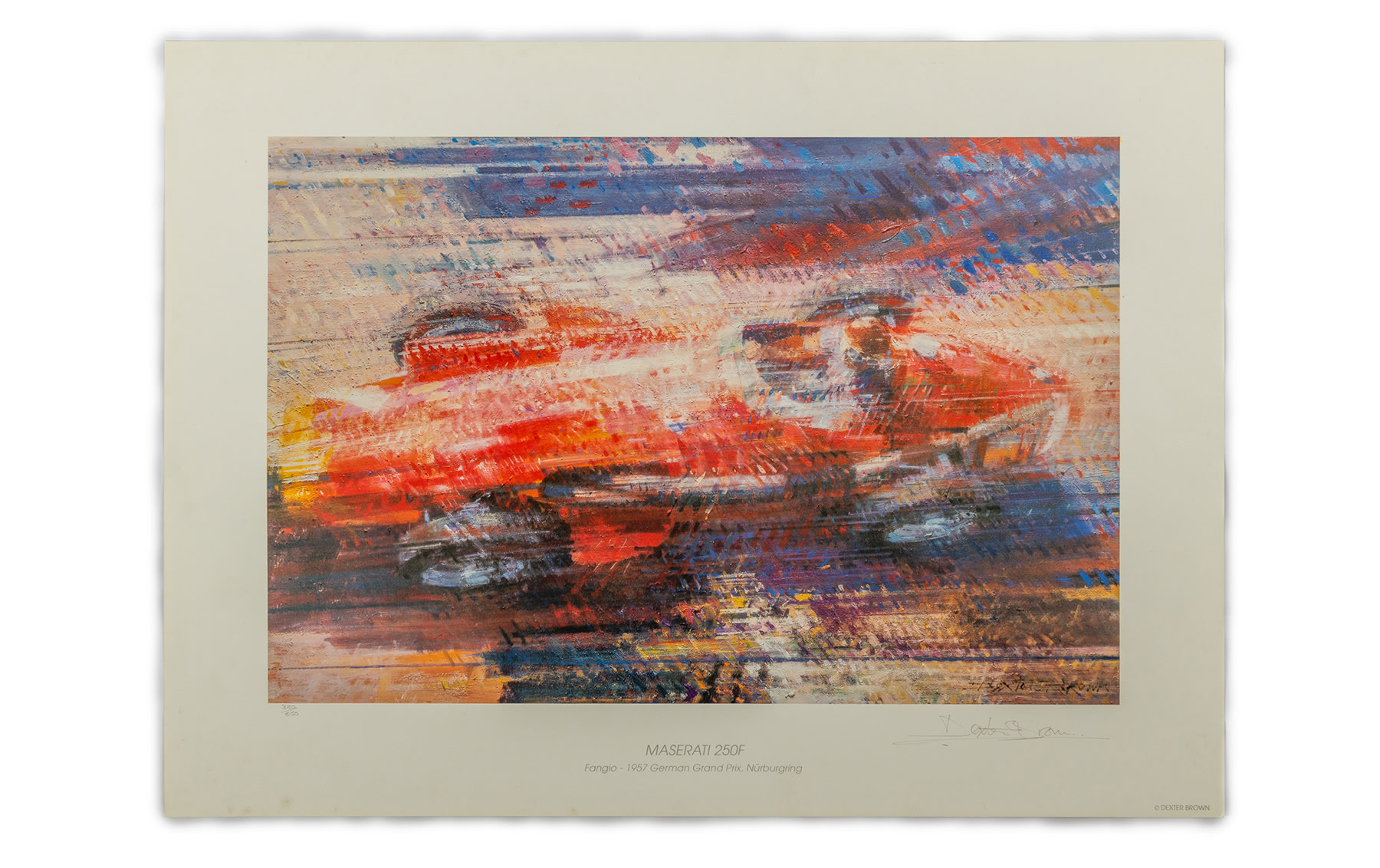 1992 Monaco Grand Prix and 1957 German Grand Prix Lithographs, by Dexter Brown, 1990s 