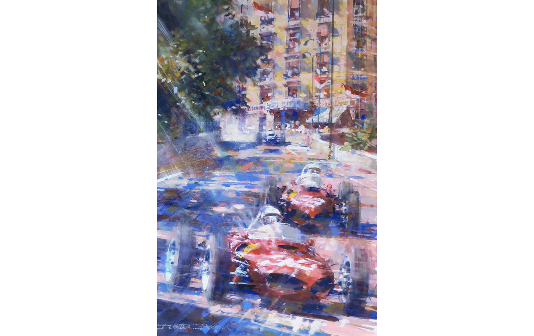 1962 Monaco Grand Prix, Original Gouache on Artboard, by Dexter Brown