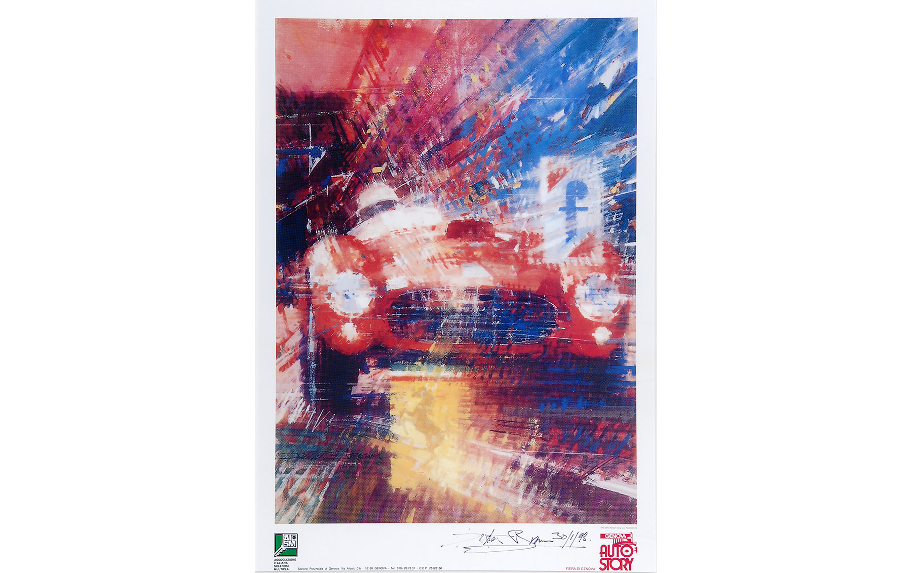 Genova Autostory Salon Poster, Artwork by Dexter Brown, 1993