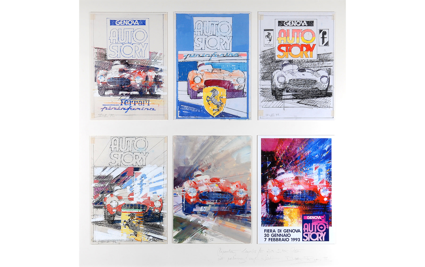 Six Poster Design Studies by Dexter Brown, 1992