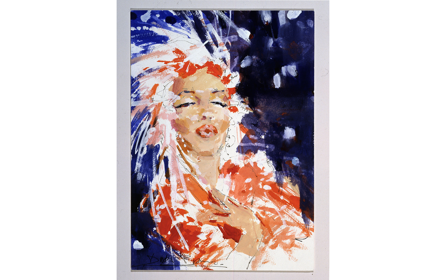 Marilyn – Show Time, Gouache on Board by Dexter Brown, 2009