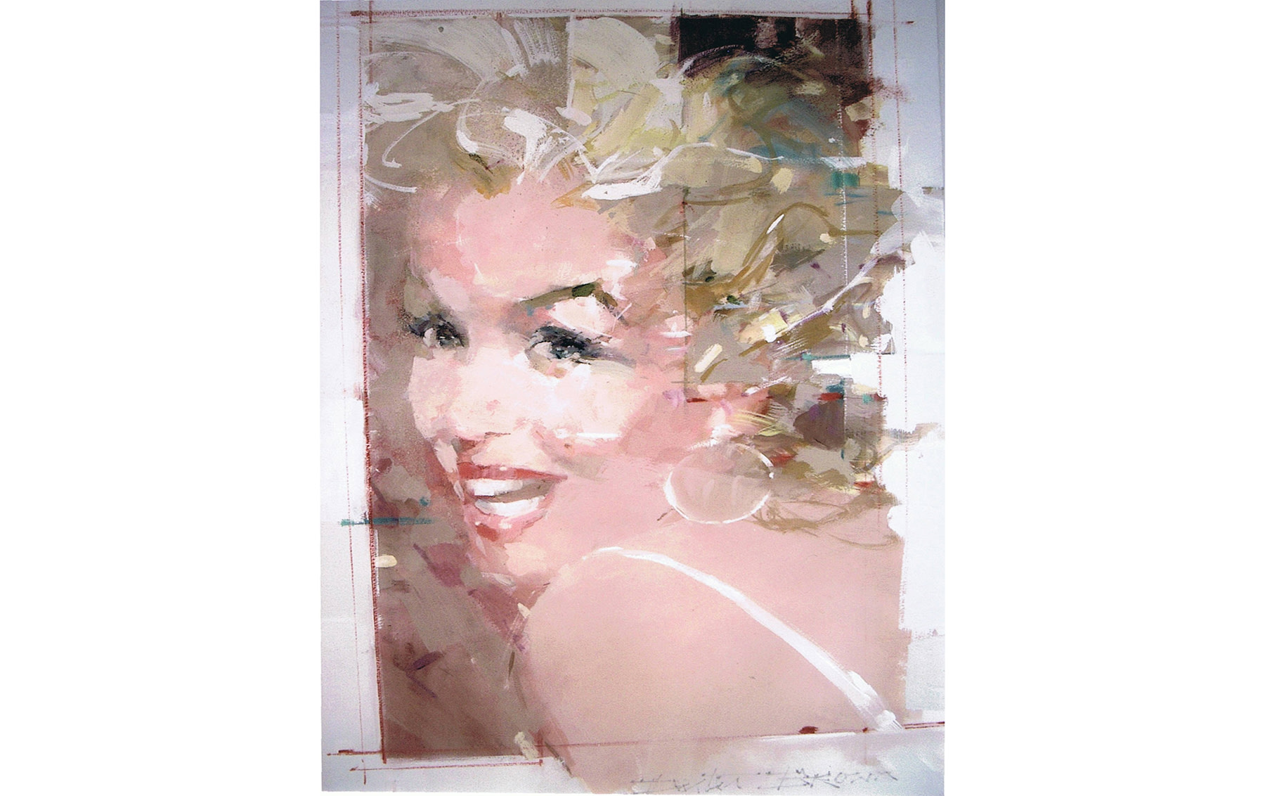 Marilyn – Portrait of a Legend, Gouache on Board by Dexter Brown, 2009