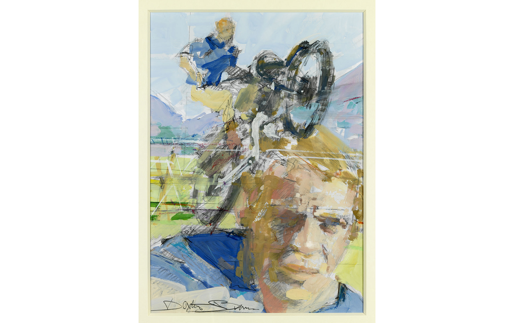 Steve McQueen – The Great Escape, Study # 1, Gouache on Board by Dexter Brown, 2009