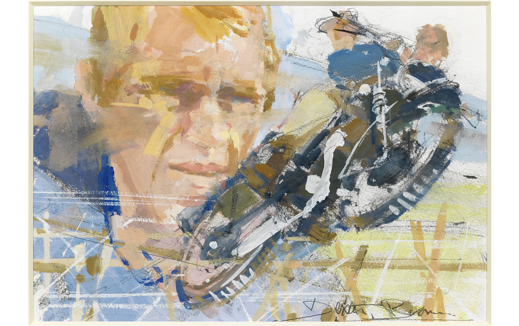 Steve McQueen – The Great Escape, Study # 2, Gouache on Board, 2009