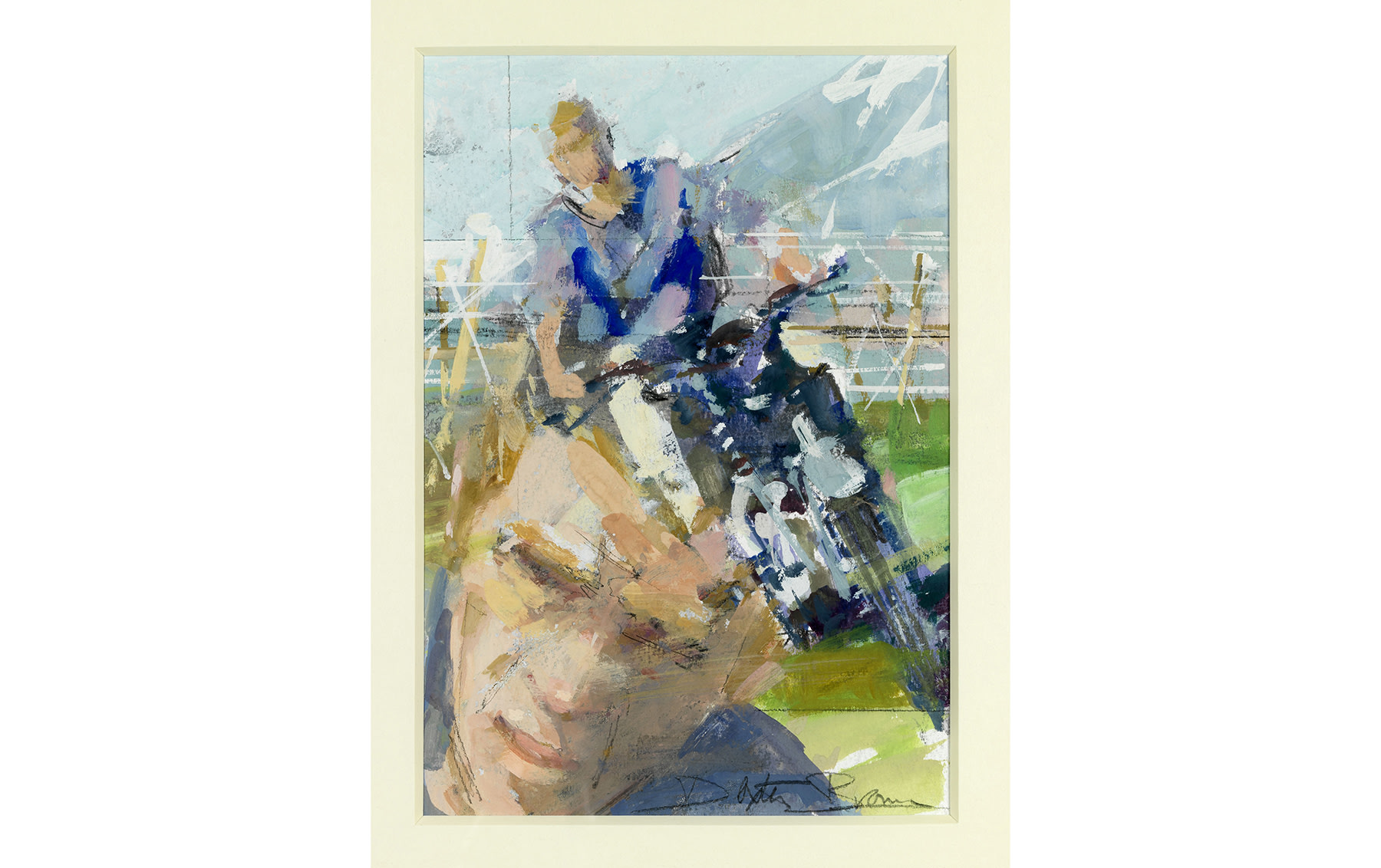 Steve McQueen – The Great Escape, Study #3, Gouache on Board by Dexter Brown, 2009