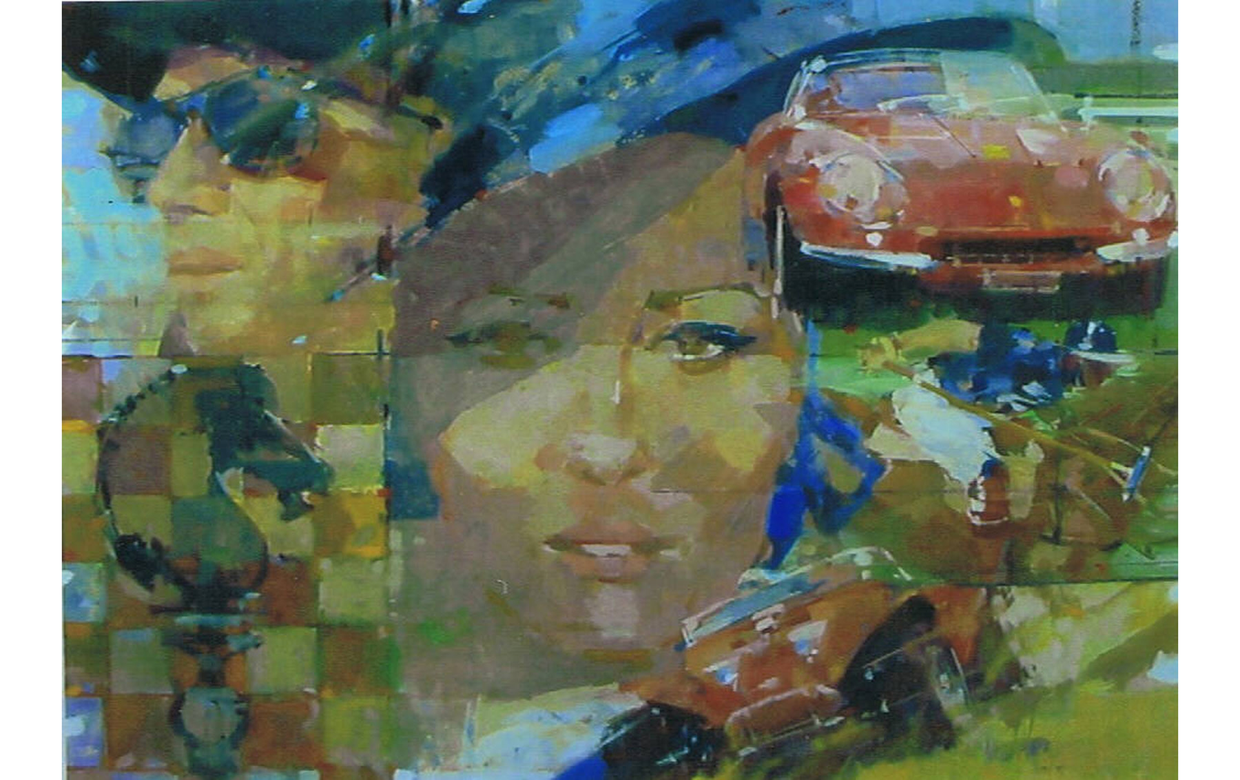 Steve McQueen – Thomas Crown Affair, Study #1, Gouache on Board by Dexter Brown, 2009