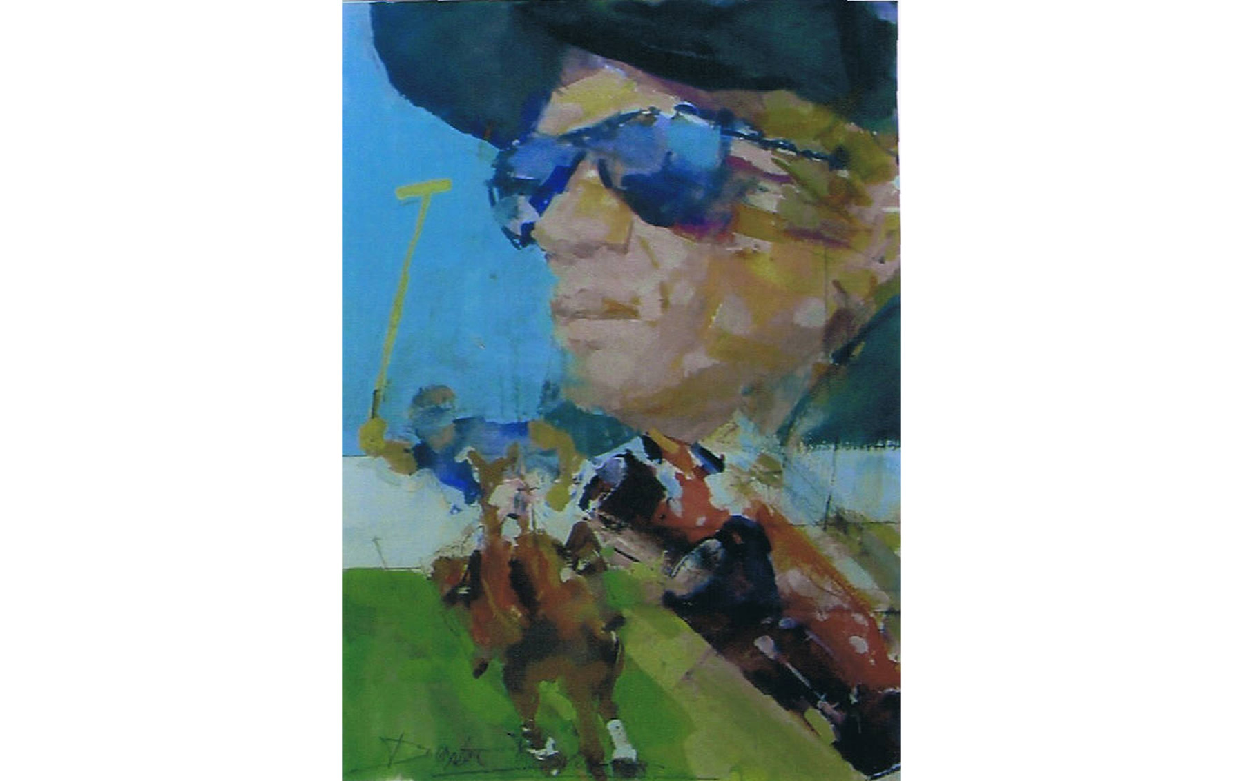 Steve McQueen – Thomas Crown Affair, Study #3, Gouache on Board by Dexter Brown, 2009