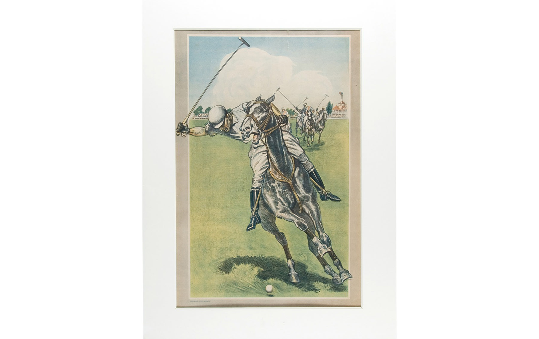 Chromolithograph of a Polo Player, by Leopold Morse, 1900 