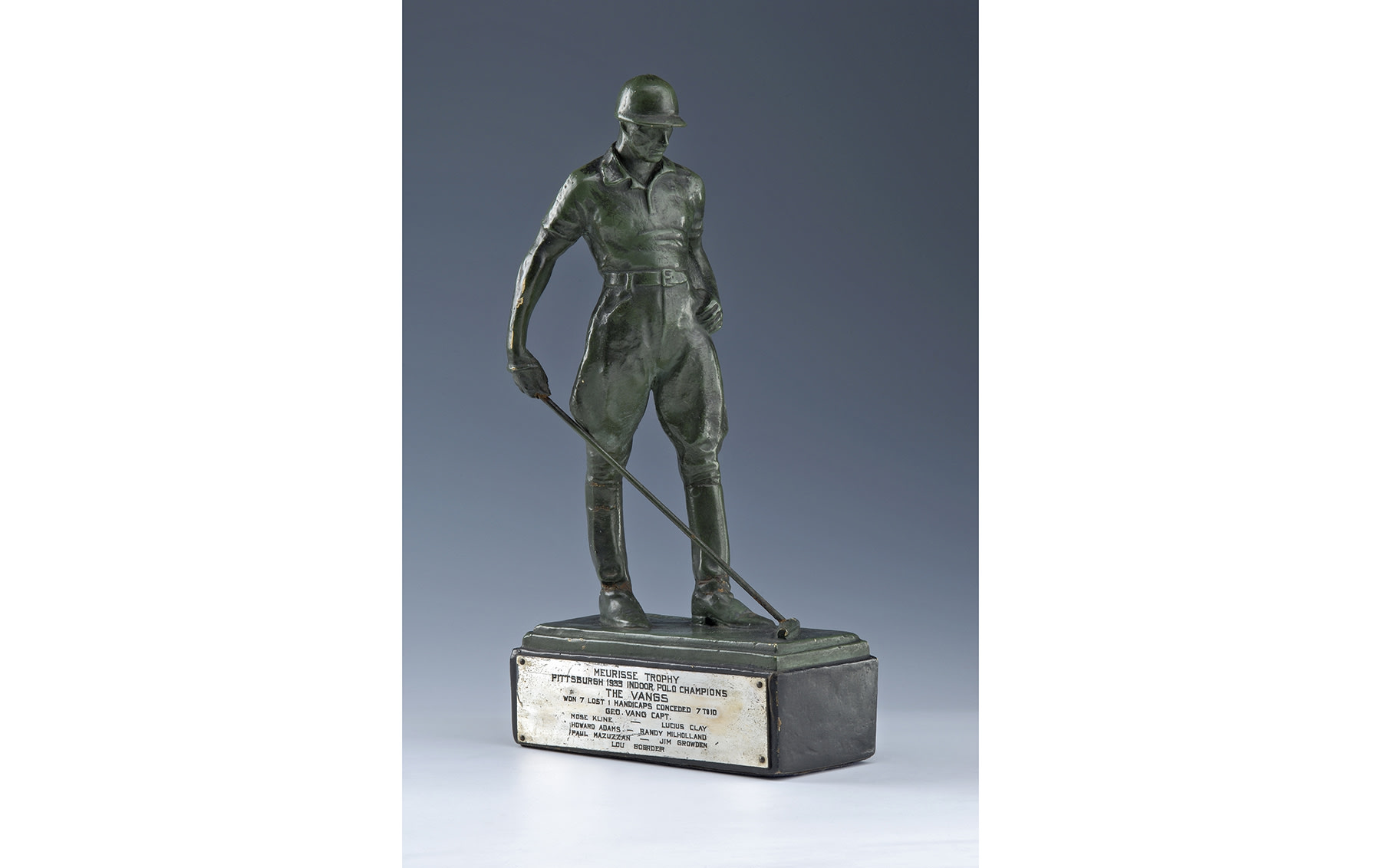 Statue of a Polo Player, Meurisse Trophy, 1930
