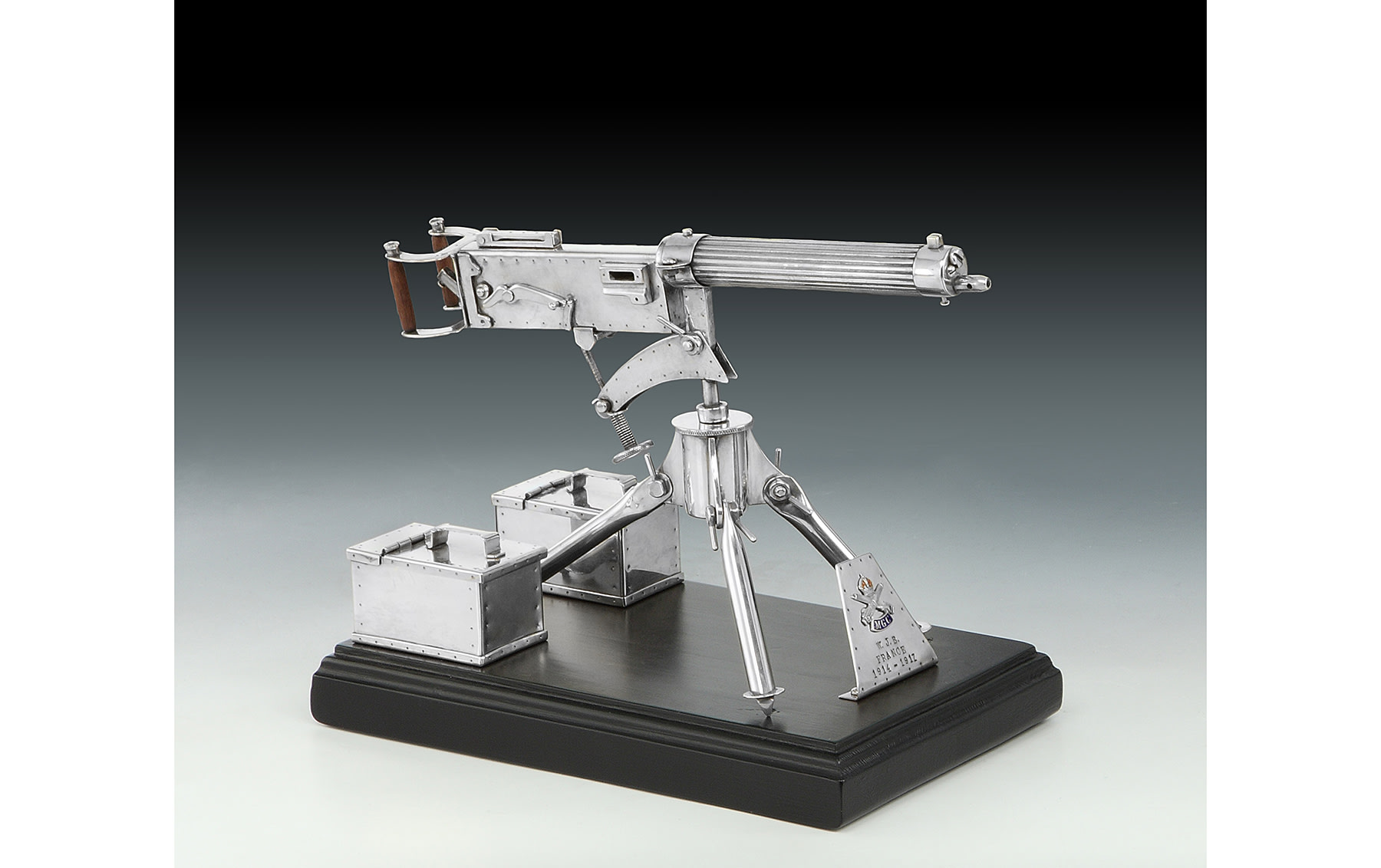 Silver-Plated Model of a Vickers Machine Gun, 1917