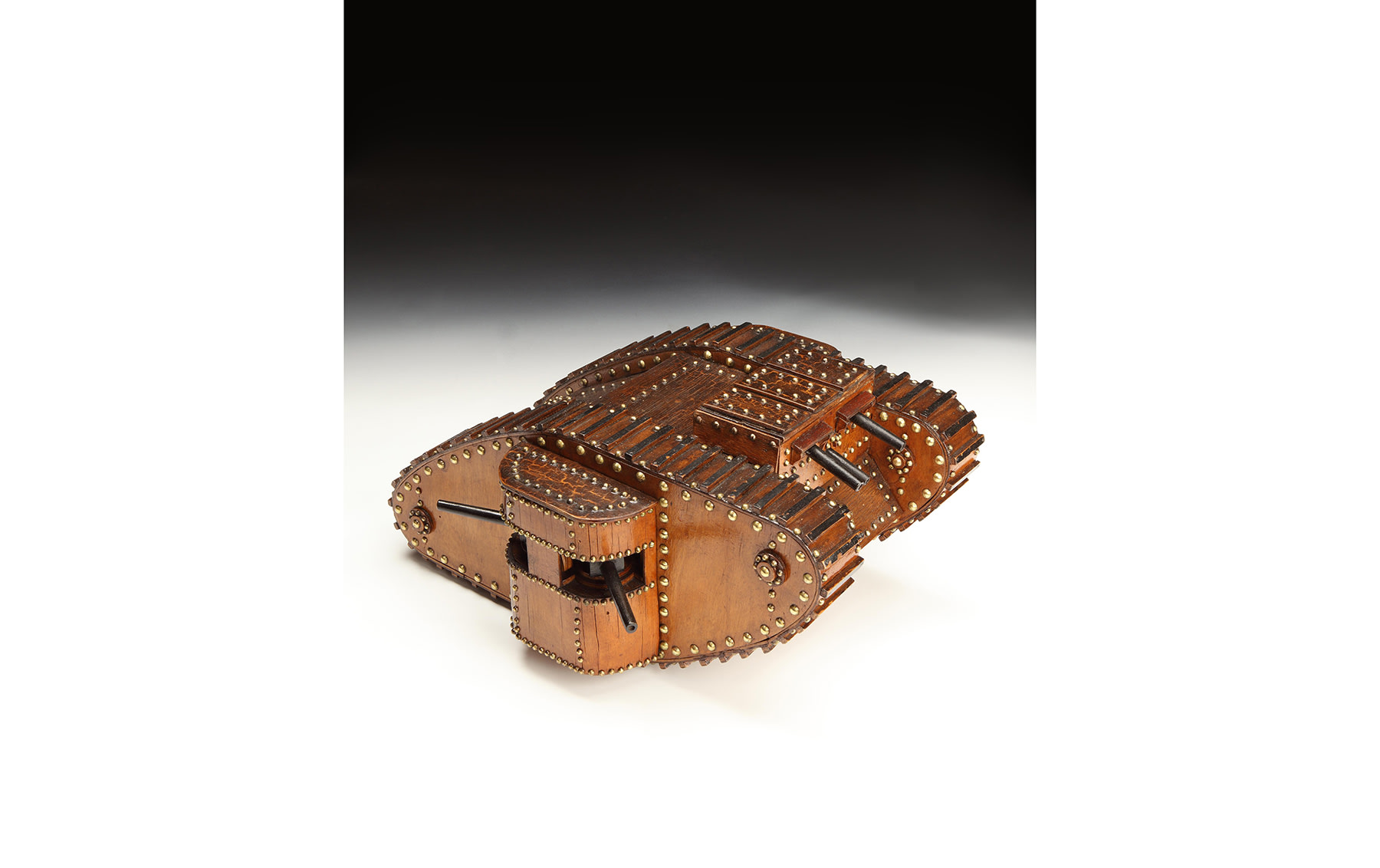 Wooden WWI Mark IV Series Tank Model, c. 1917