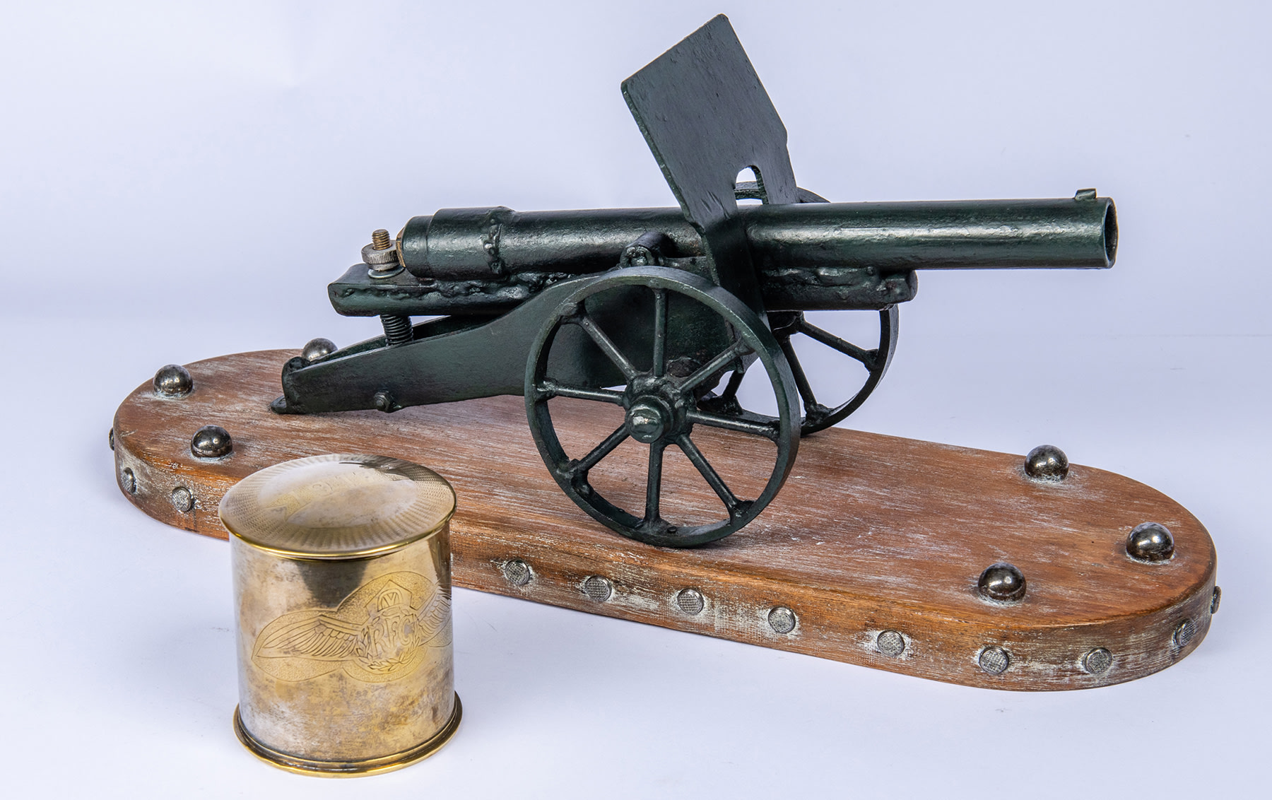 Model of a French 75 Field Gun and Artillery Shell Cigarette Canister